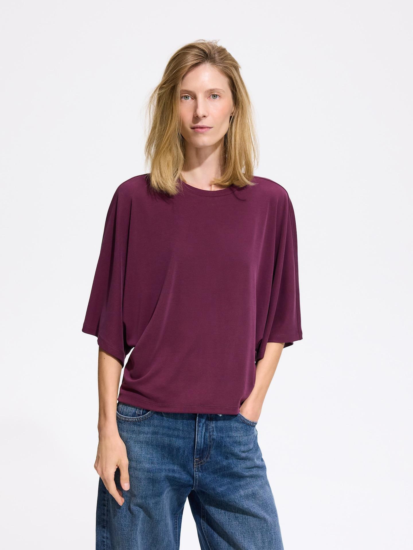 Red Viscose Blend Blouse, Burgundy, large image number 0