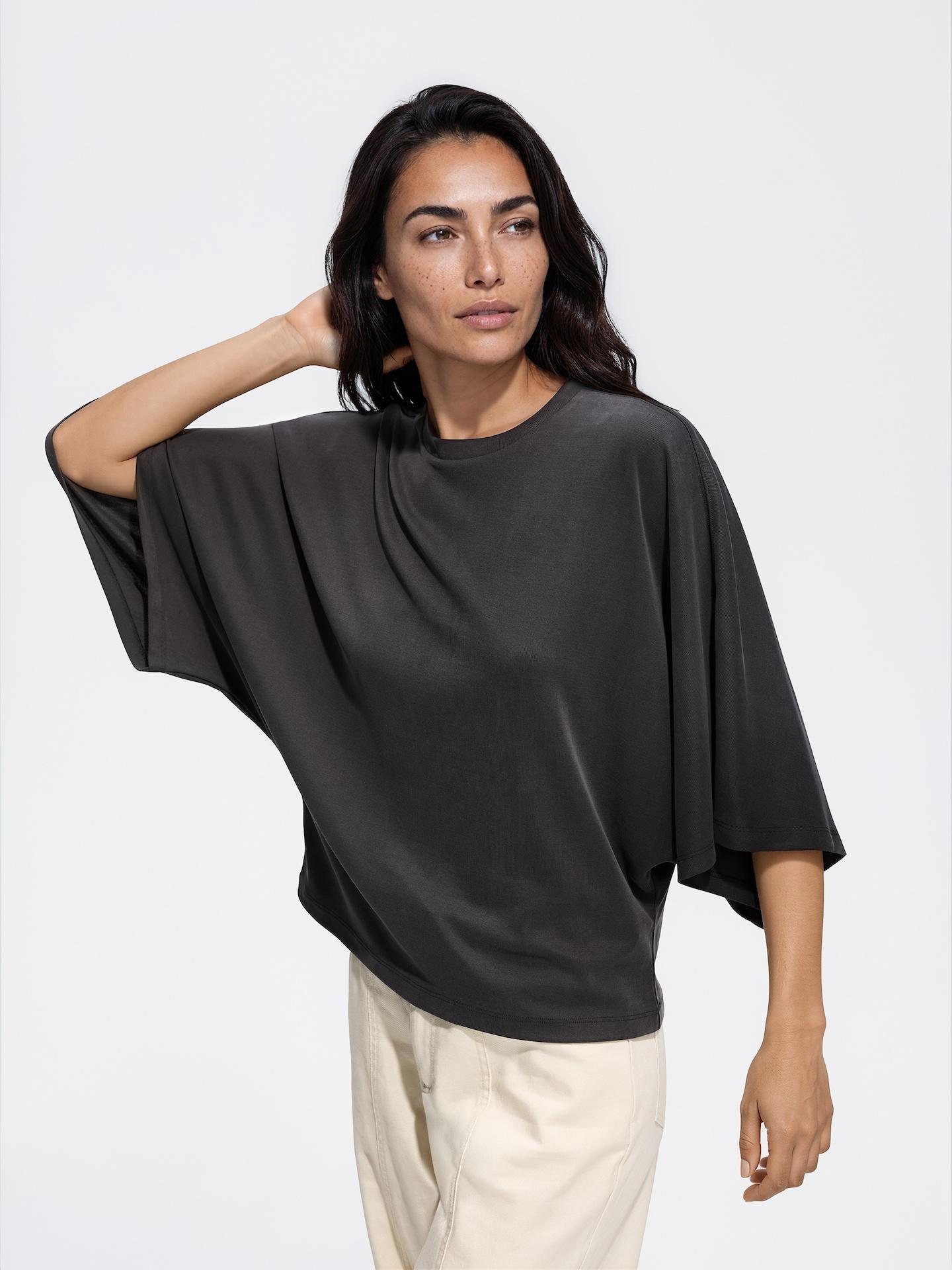 Grey Viscose Blend Blouse, Grey, large image number 3