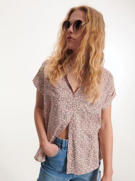 Nude Viscose Shirt, , large image number 0