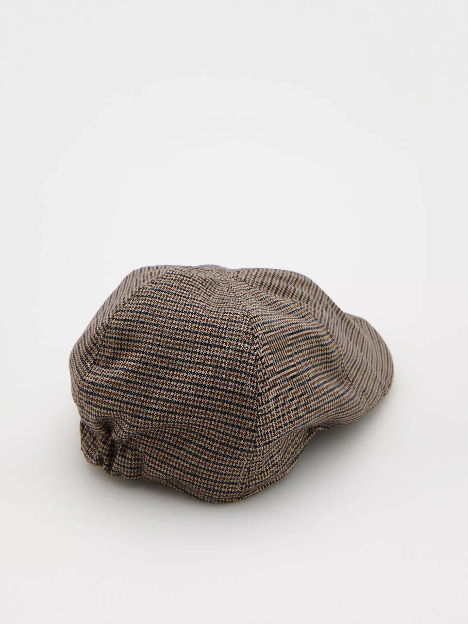 Multicolour Flat Cap With Houndstooth Pattern, , large image number 4