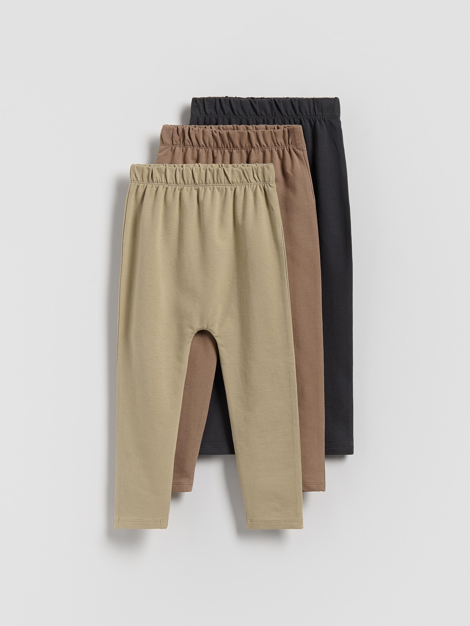 DARK GREY Cotton leggings 3 pack, Grey, large image number 1