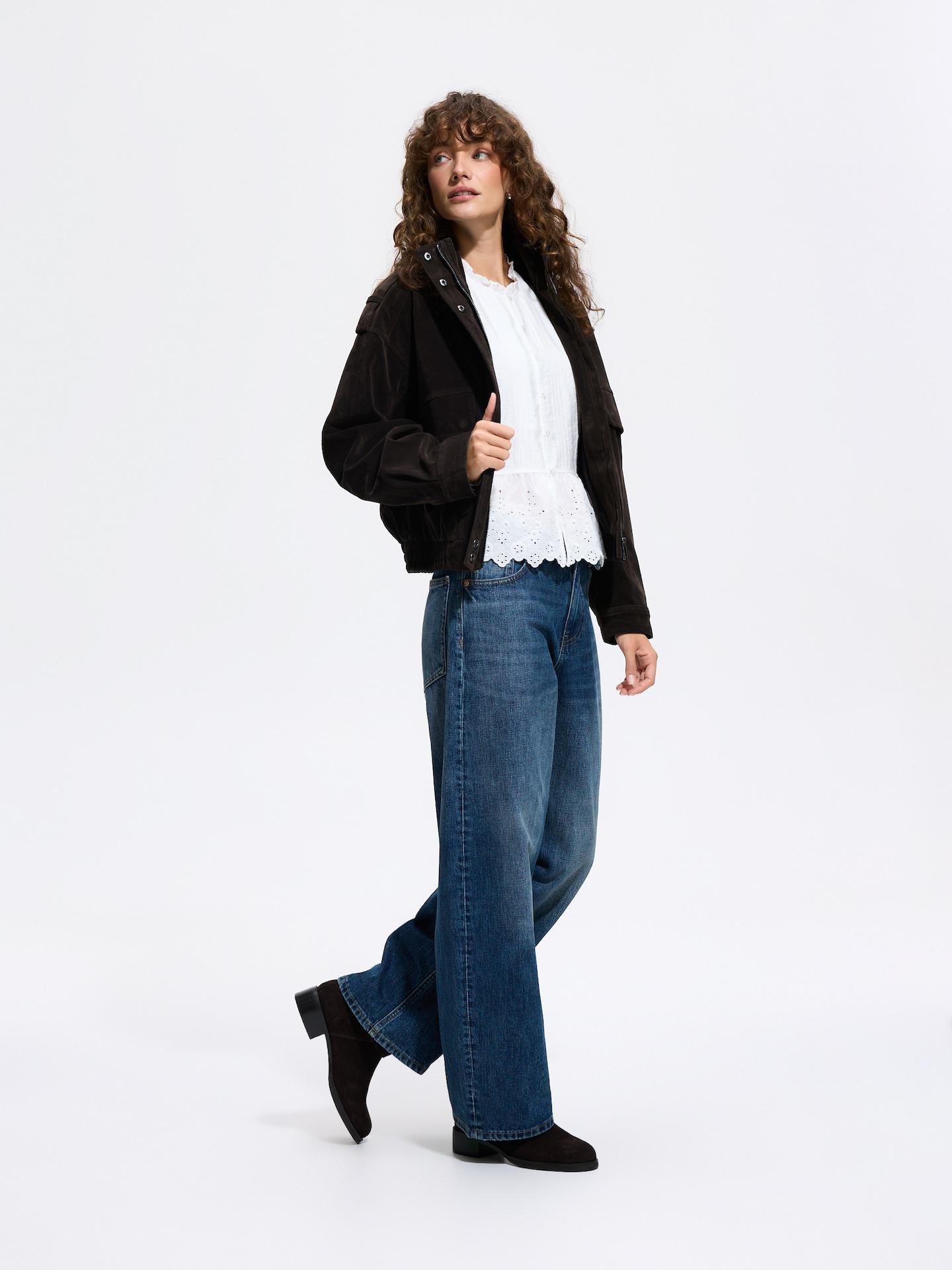 White Viscose Blend Blouse, White, large image number 2