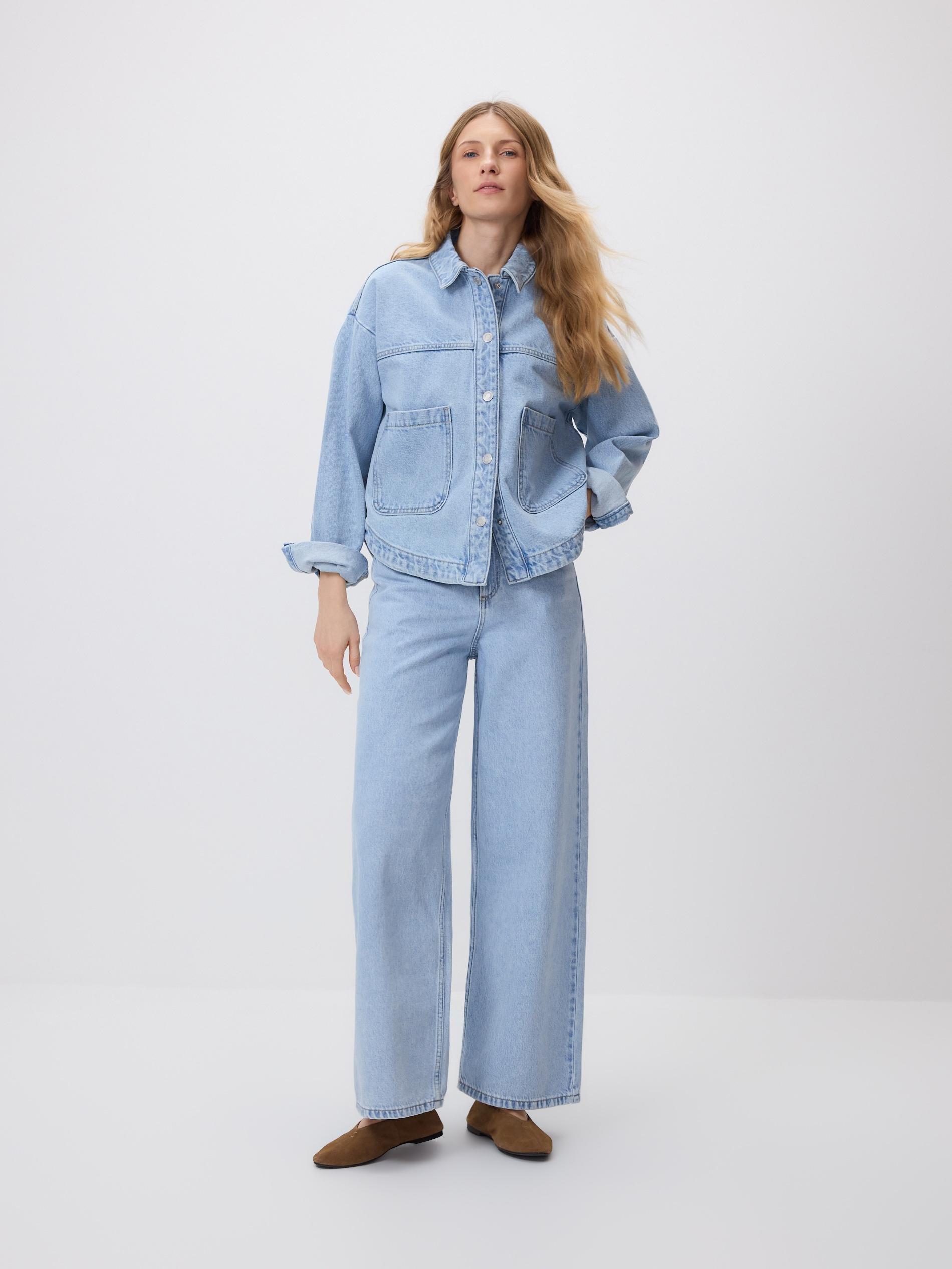 LADIES` JEANS T ROUSERS PALE BLUE JEANS, Blue, large image number 0