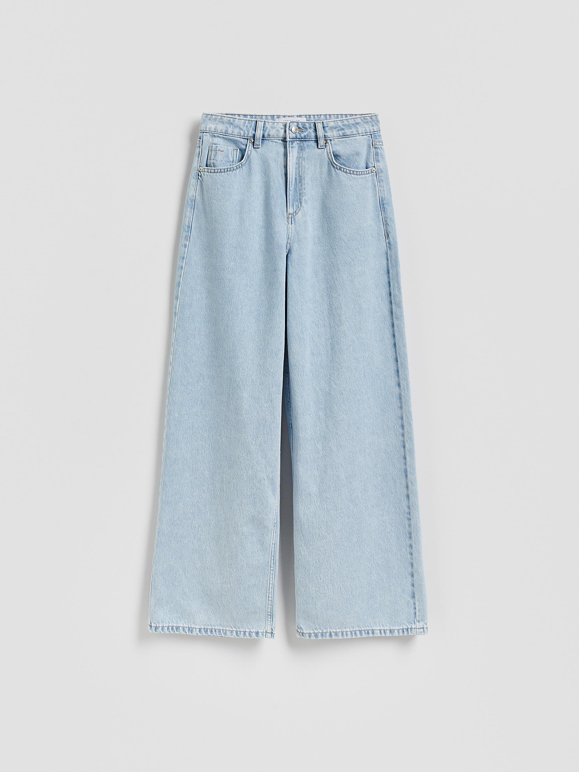 LADIES` JEANS T ROUSERS PALE BLUE JEANS, Blue, large image number 3