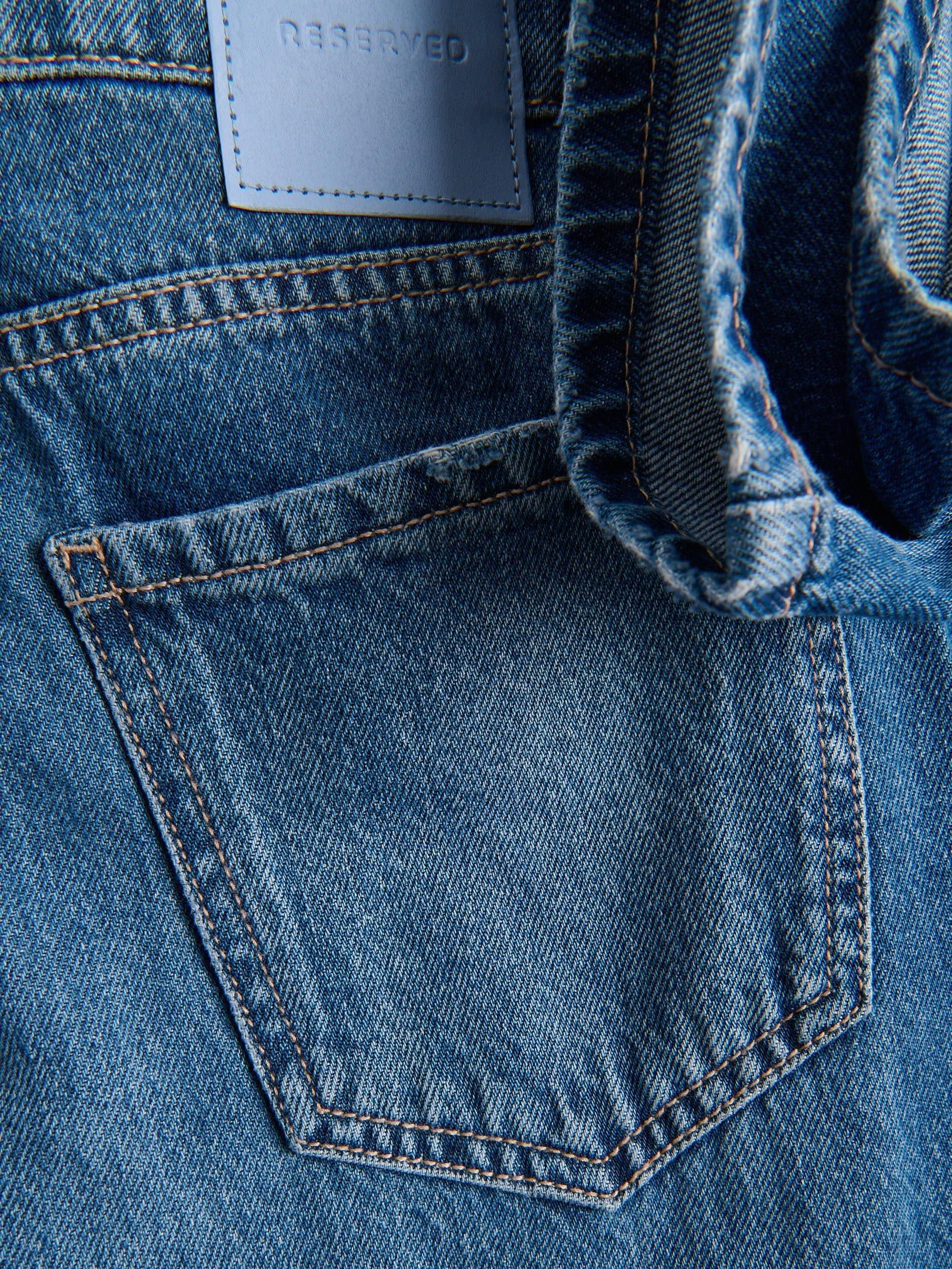 LADIES` JEANS T ROUSERS BLUE JEANS, Blue, large image number 4