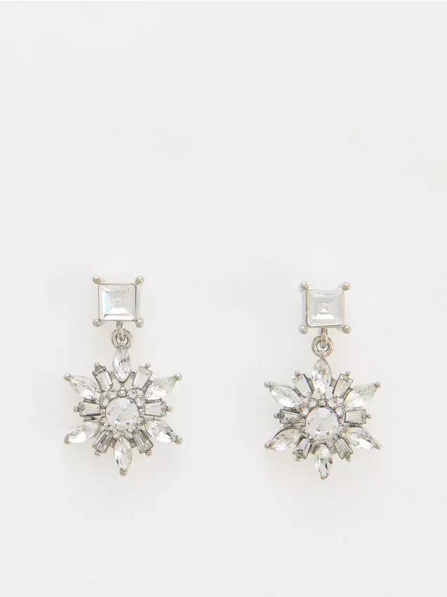 Silver Dangle Earrings, Silver, large image number 0
