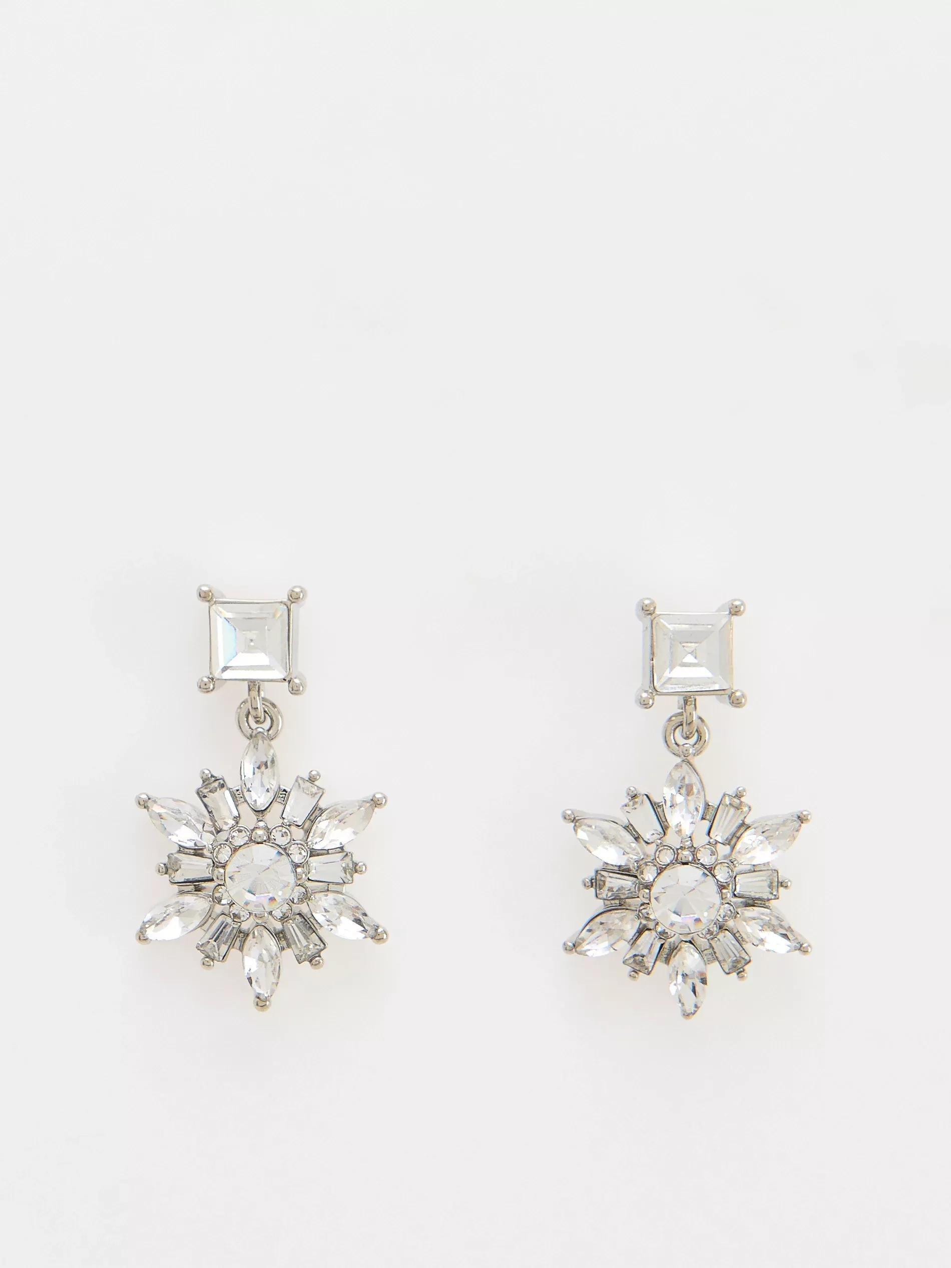 Silver Dangle Earrings, Silver, large image number 1