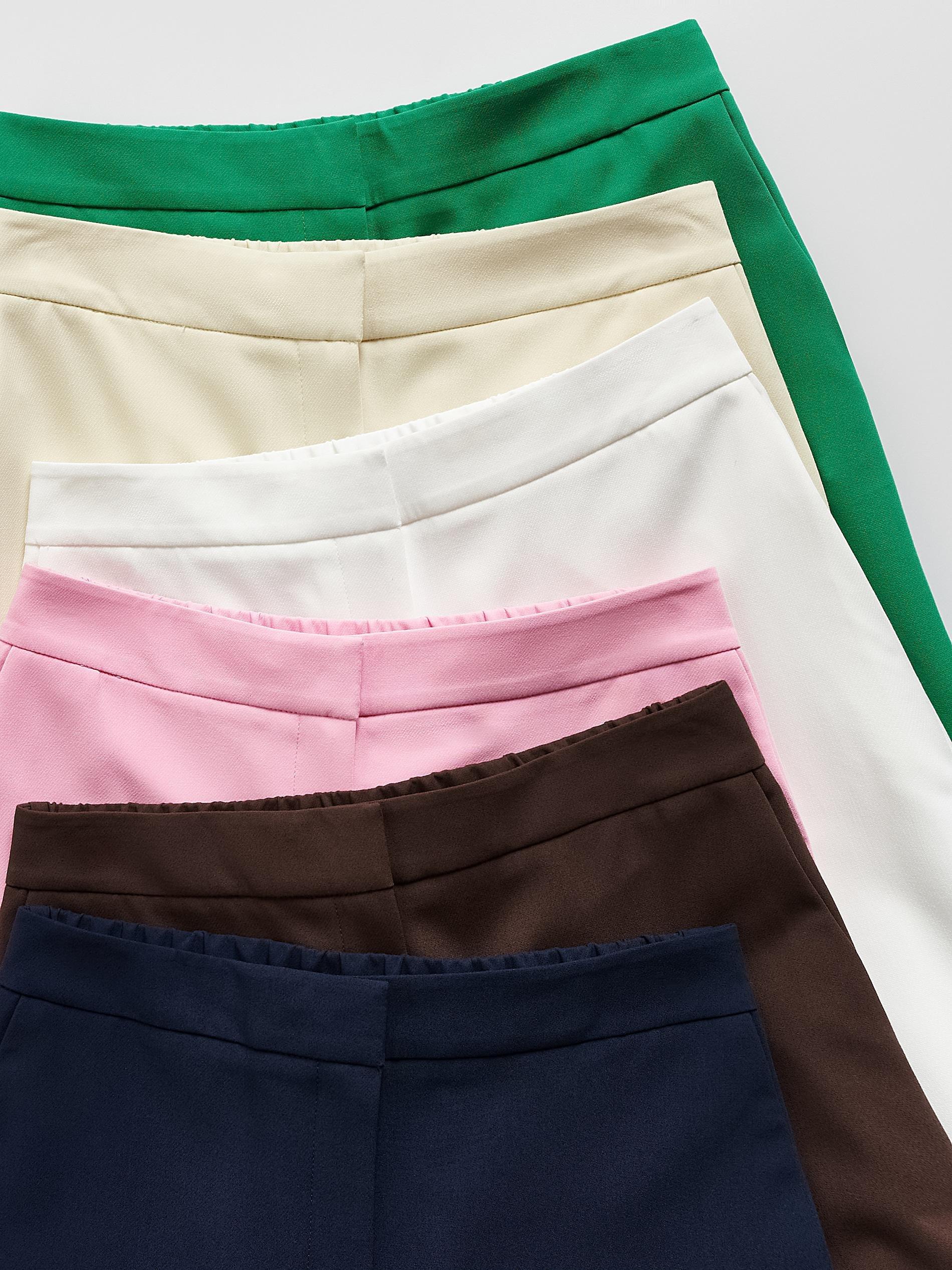 White Wide Leg Trousers, White, large image number 4