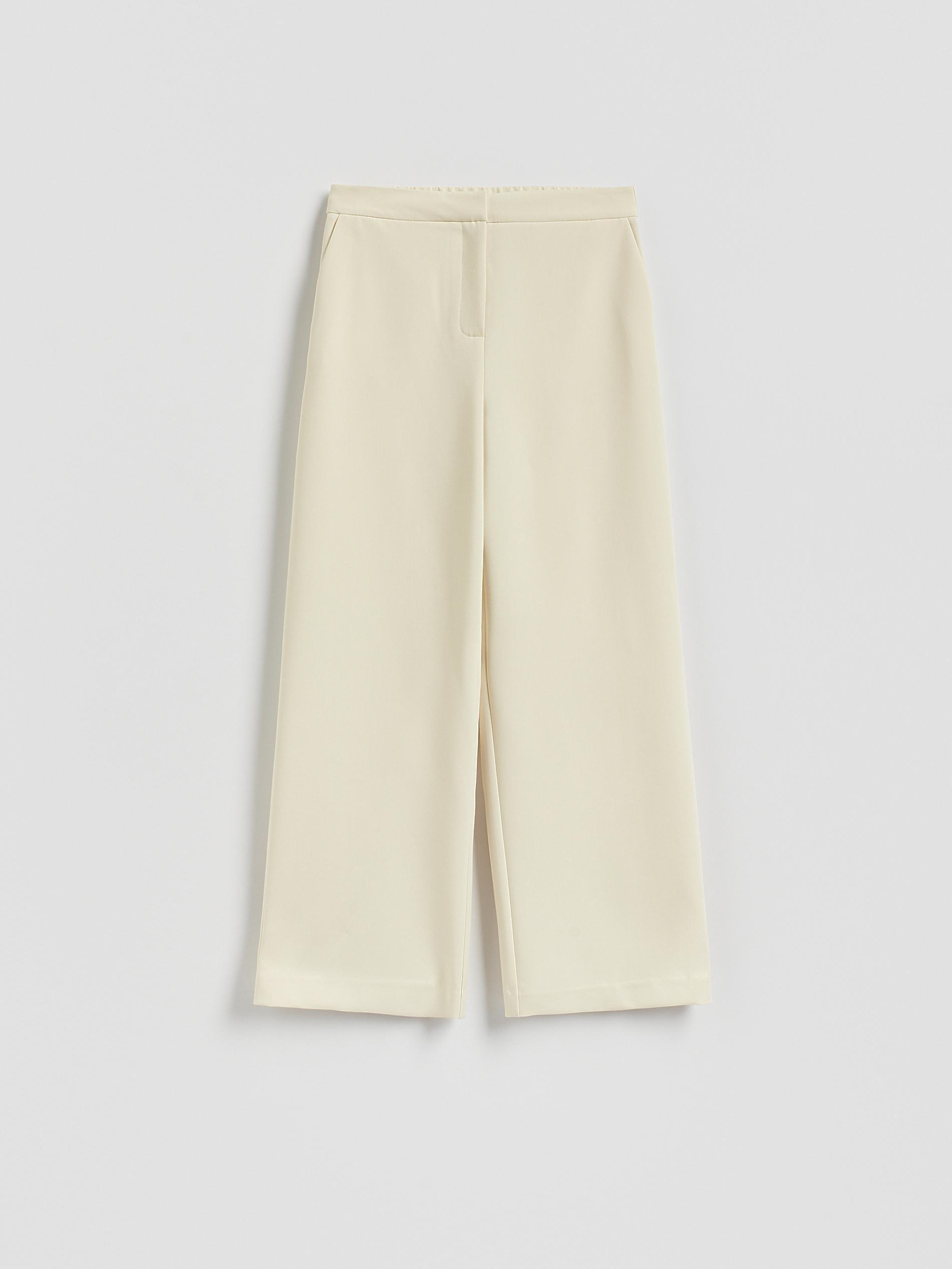 Yellow Wide Leg Trousers, Yellow, large image number 3