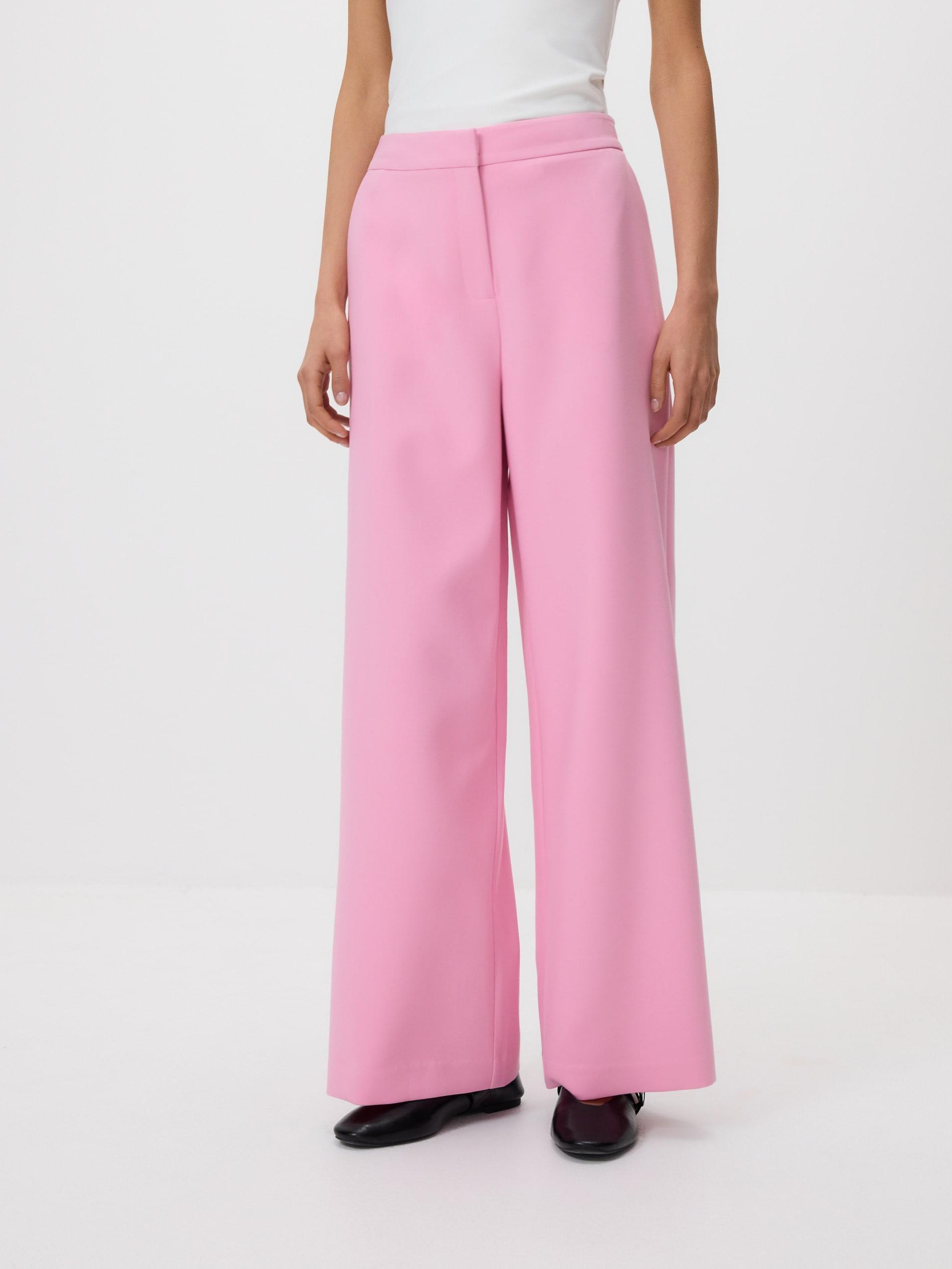 Pink Wide Leg Trousers, Pink, large image number 1