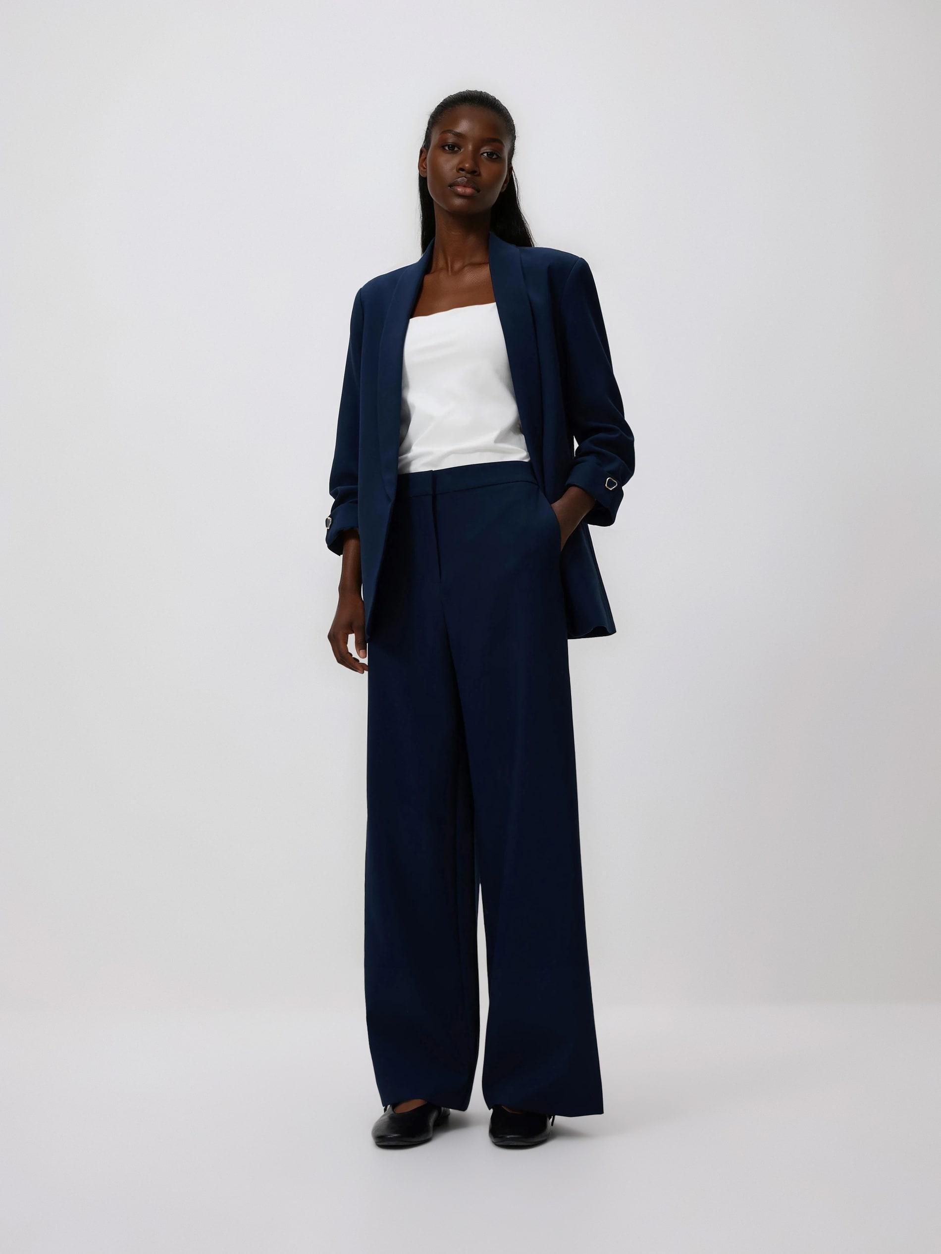 LADIES` TROUSER S NAVY, Navy, large image number 0