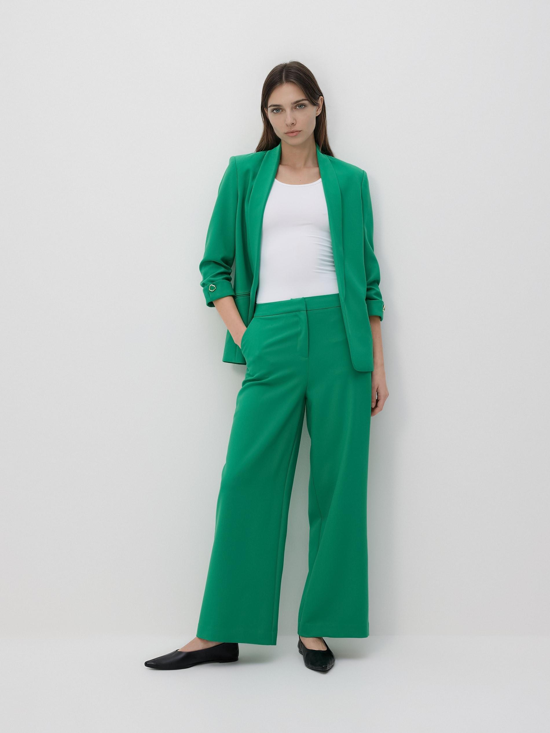 LADIES` TROUSER S GREEN, Green, medium