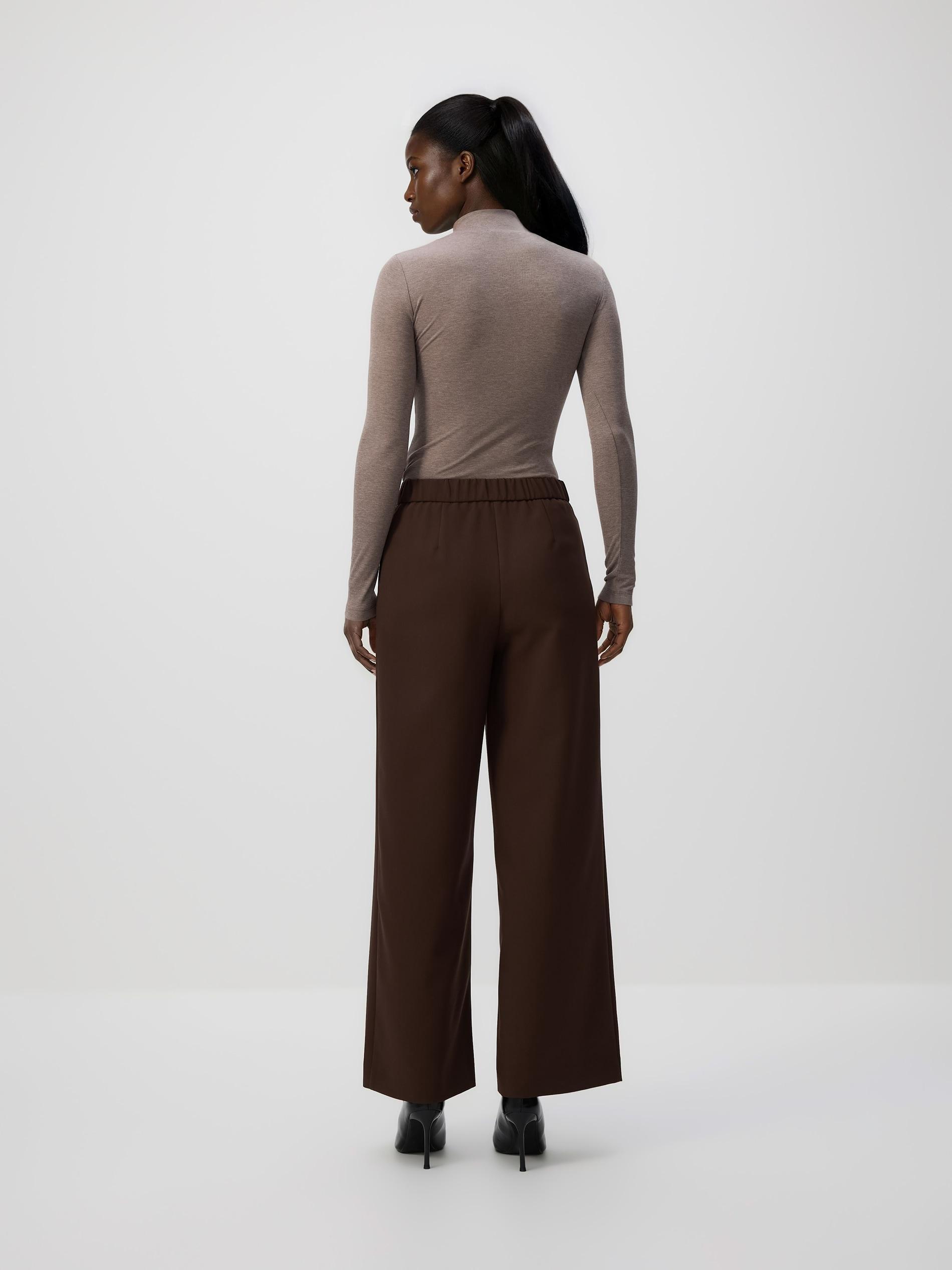 LADIES` TROUSER S DARK BROWN, Brown, large image number 2