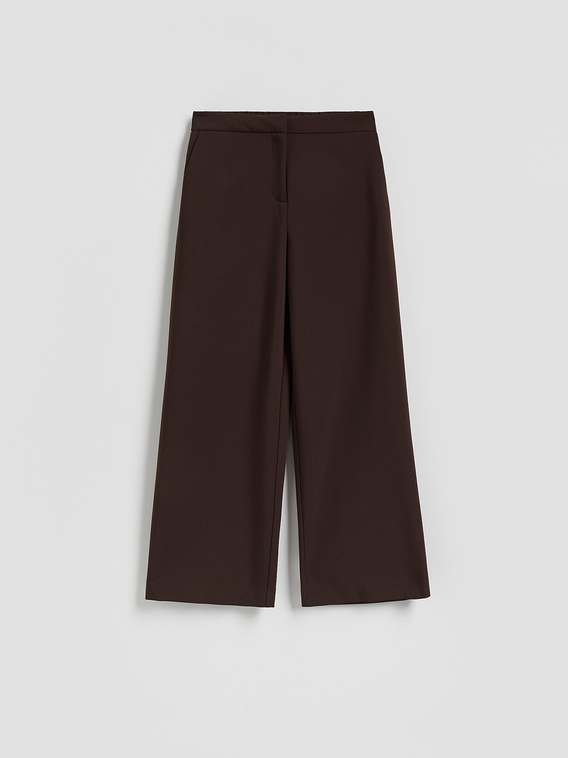 LADIES` TROUSER S DARK BROWN, Brown, large image number 3