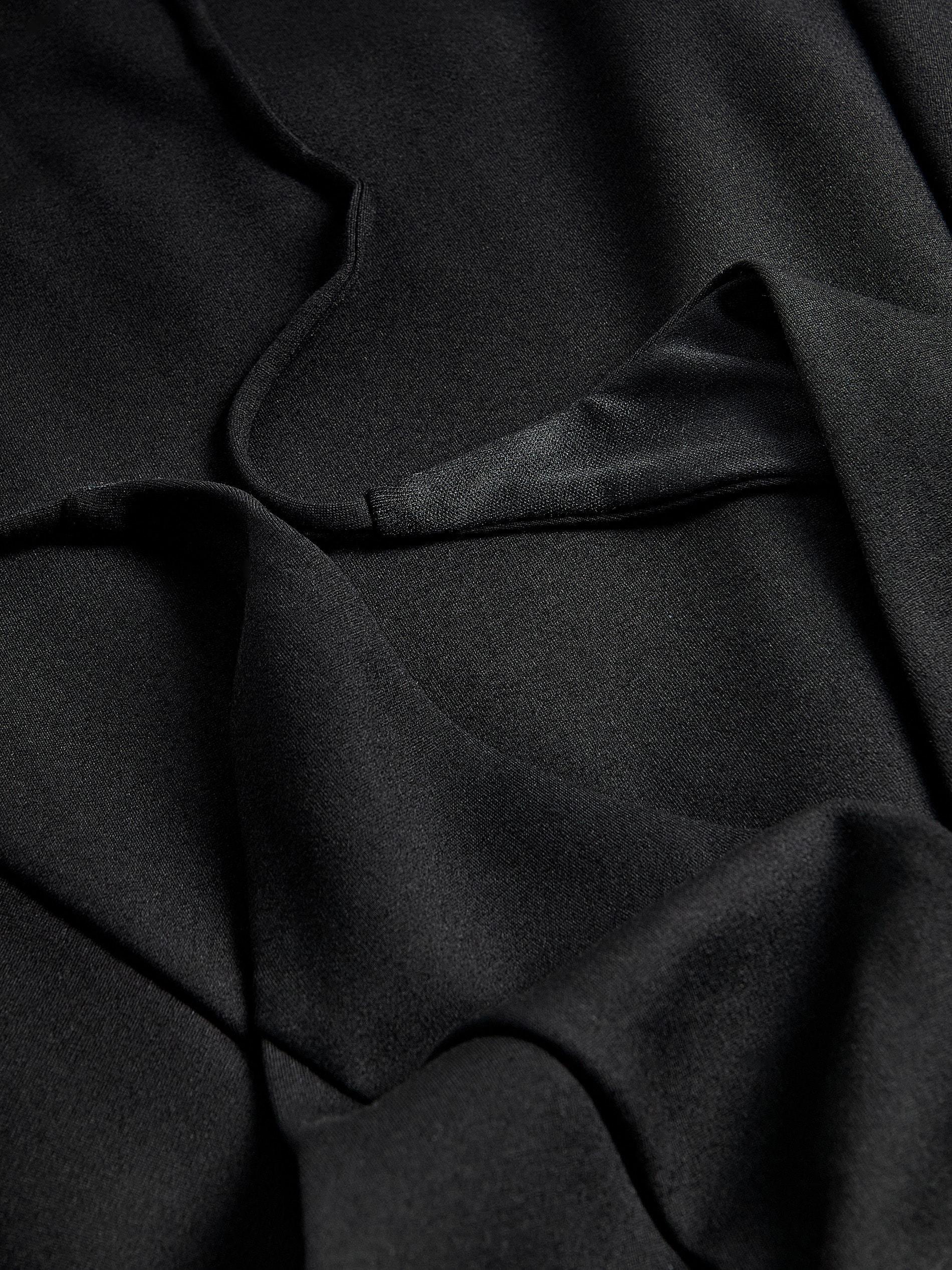 Black Mini Dress With Tie Detail, Black, large image number 5