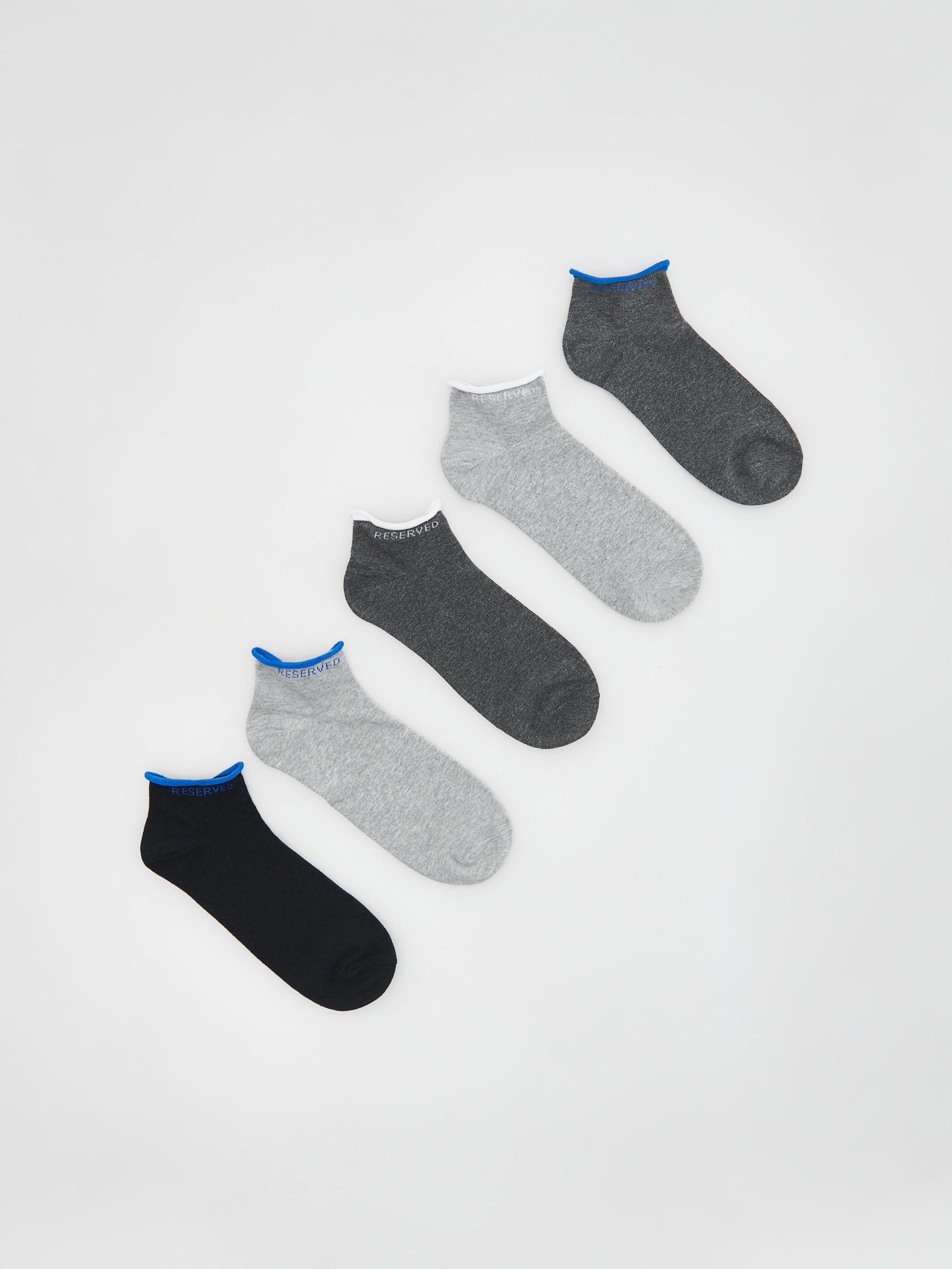 Grey Socks, Set Of 5, , large image number 0