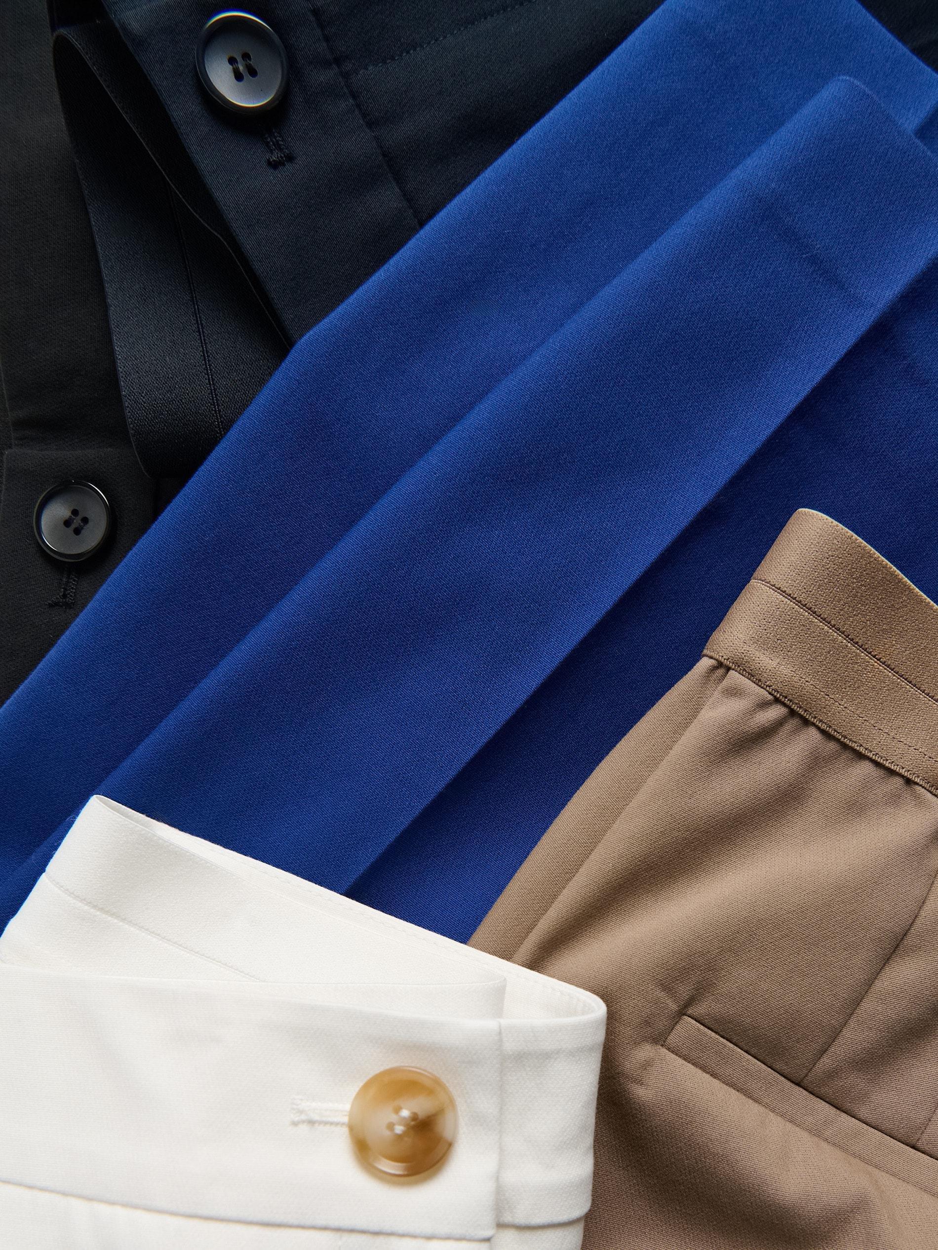 Brown Cotton Rich Trousers With Pressed Crease, Brown, large image number 4