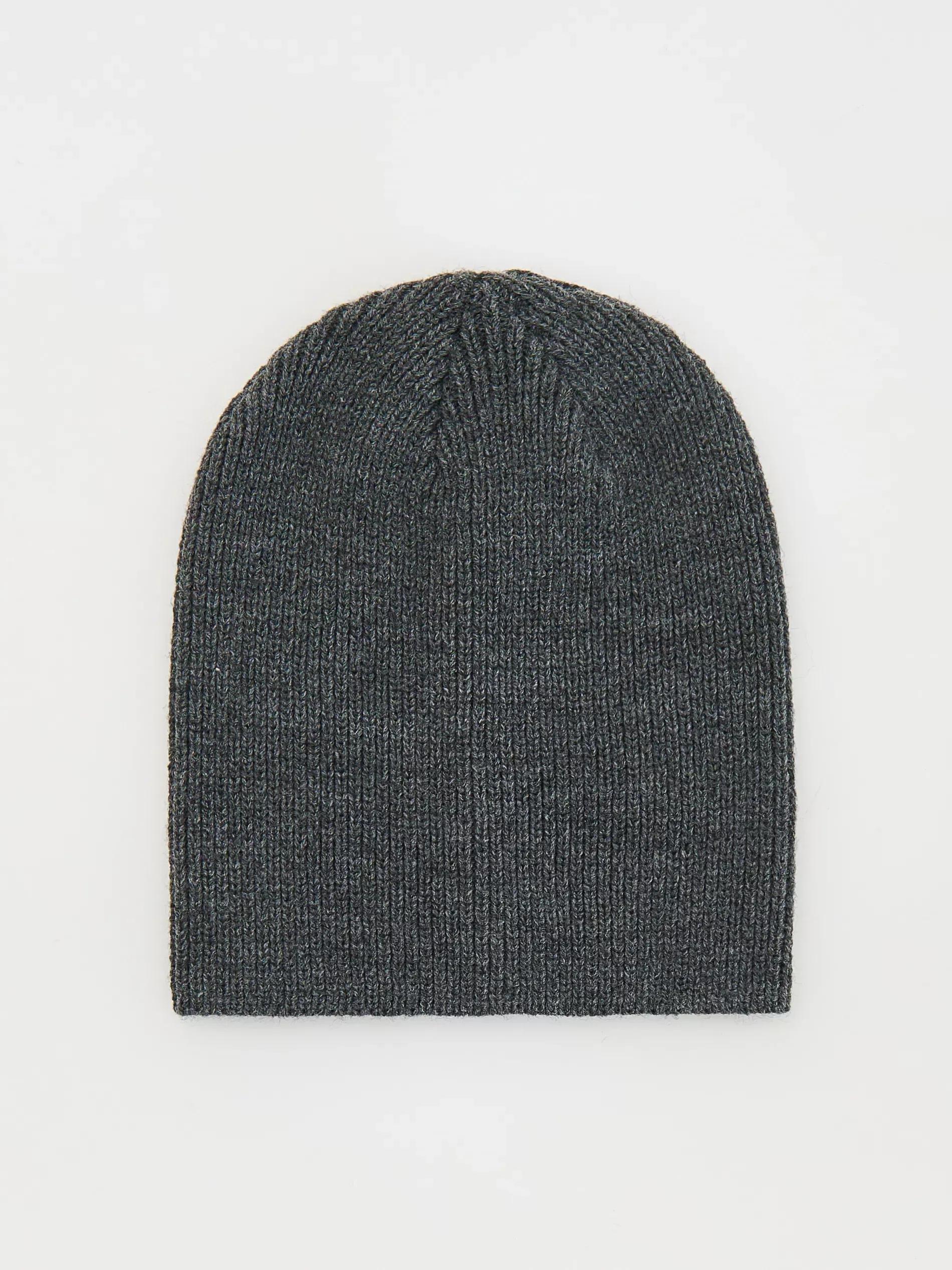 Grey Beanie Hat, Grey, large image number 1