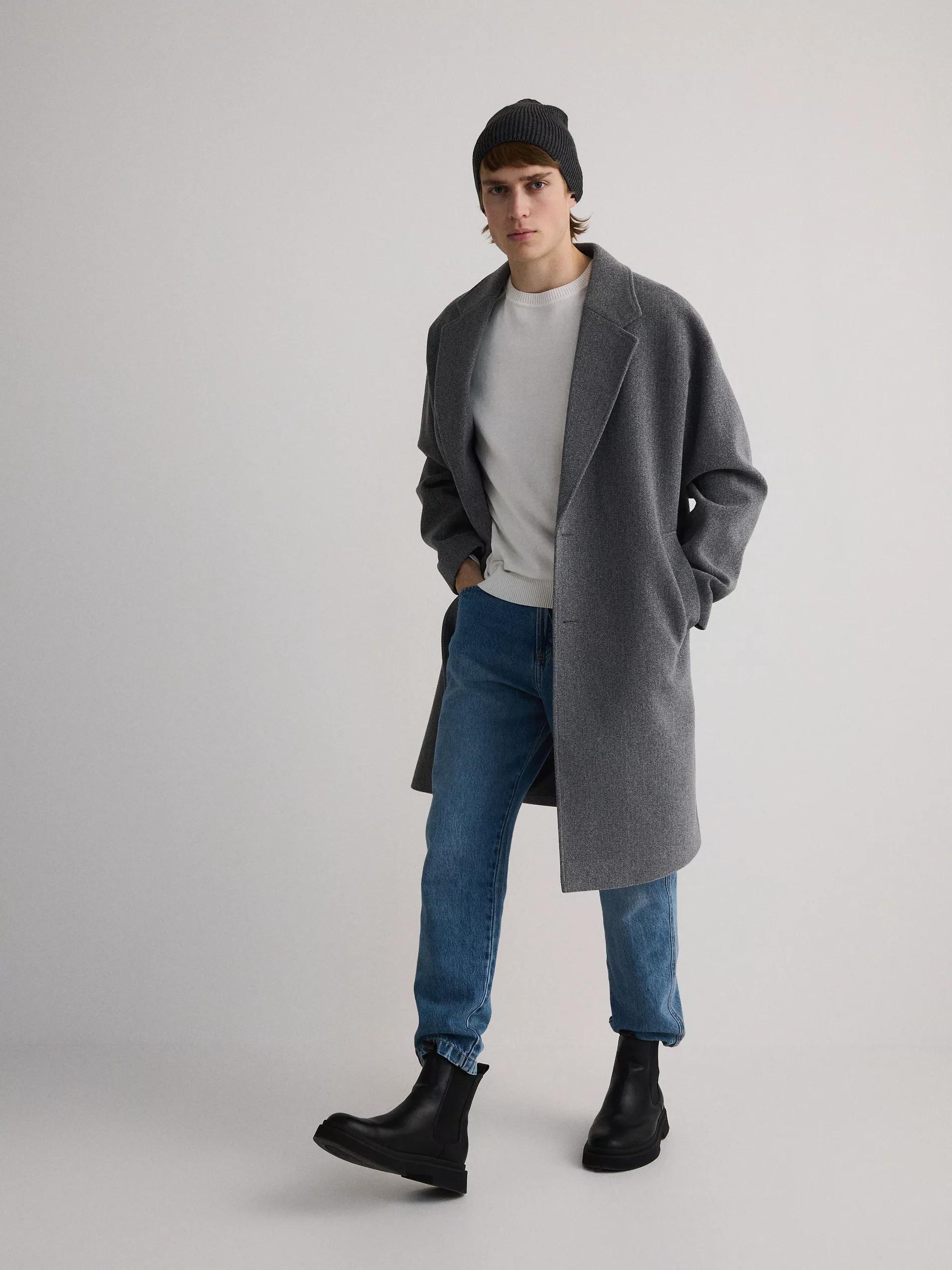 Grey Beanie Hat, Grey, large image number 4