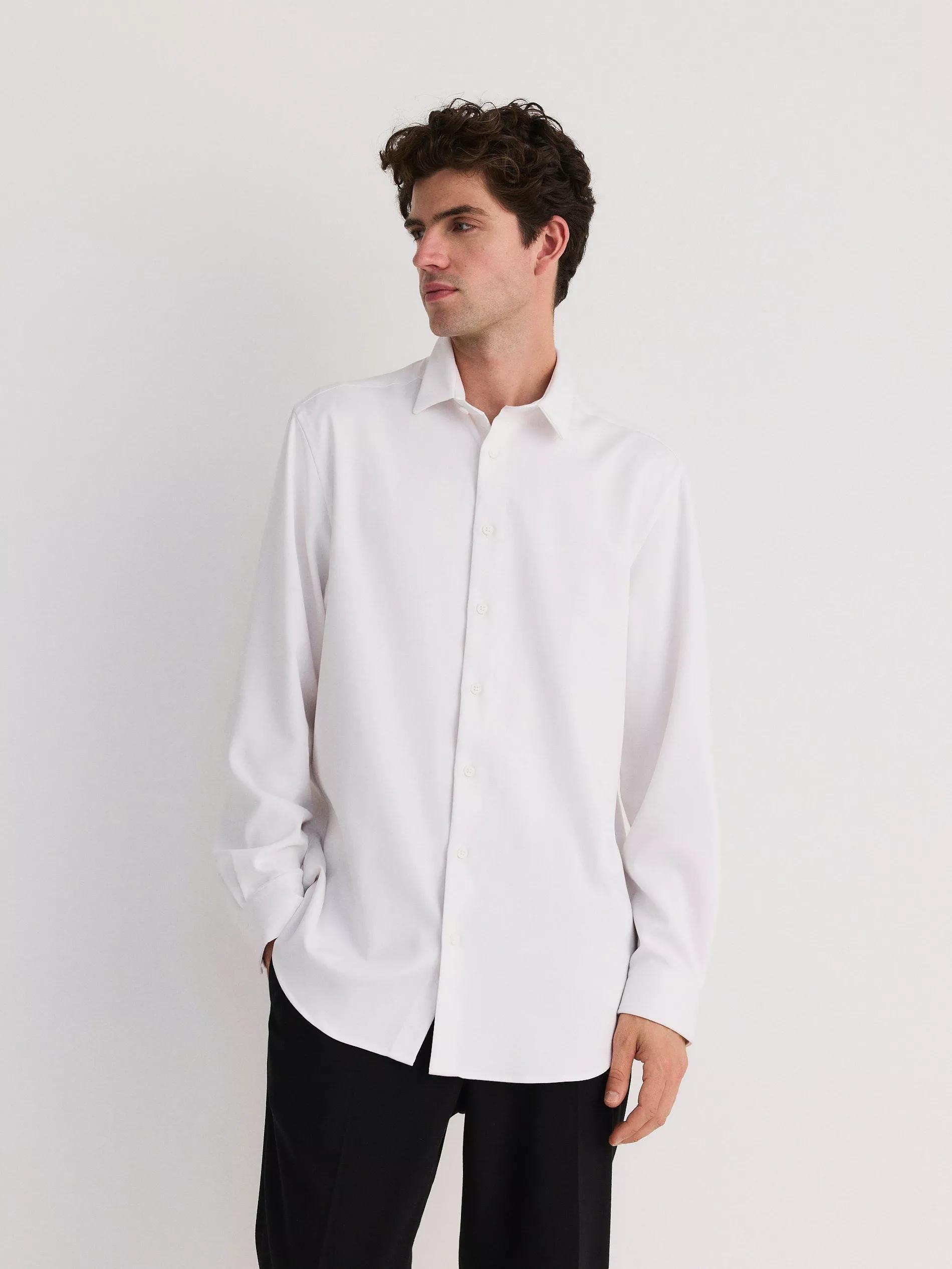White Comfort Fit Shirt, , large image number 7
