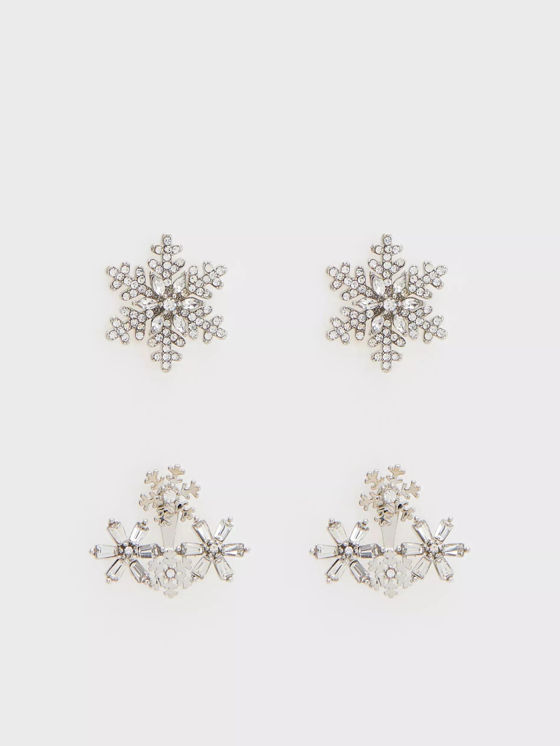 Silver Earrings, Set Of 2, Silver, large image number 0