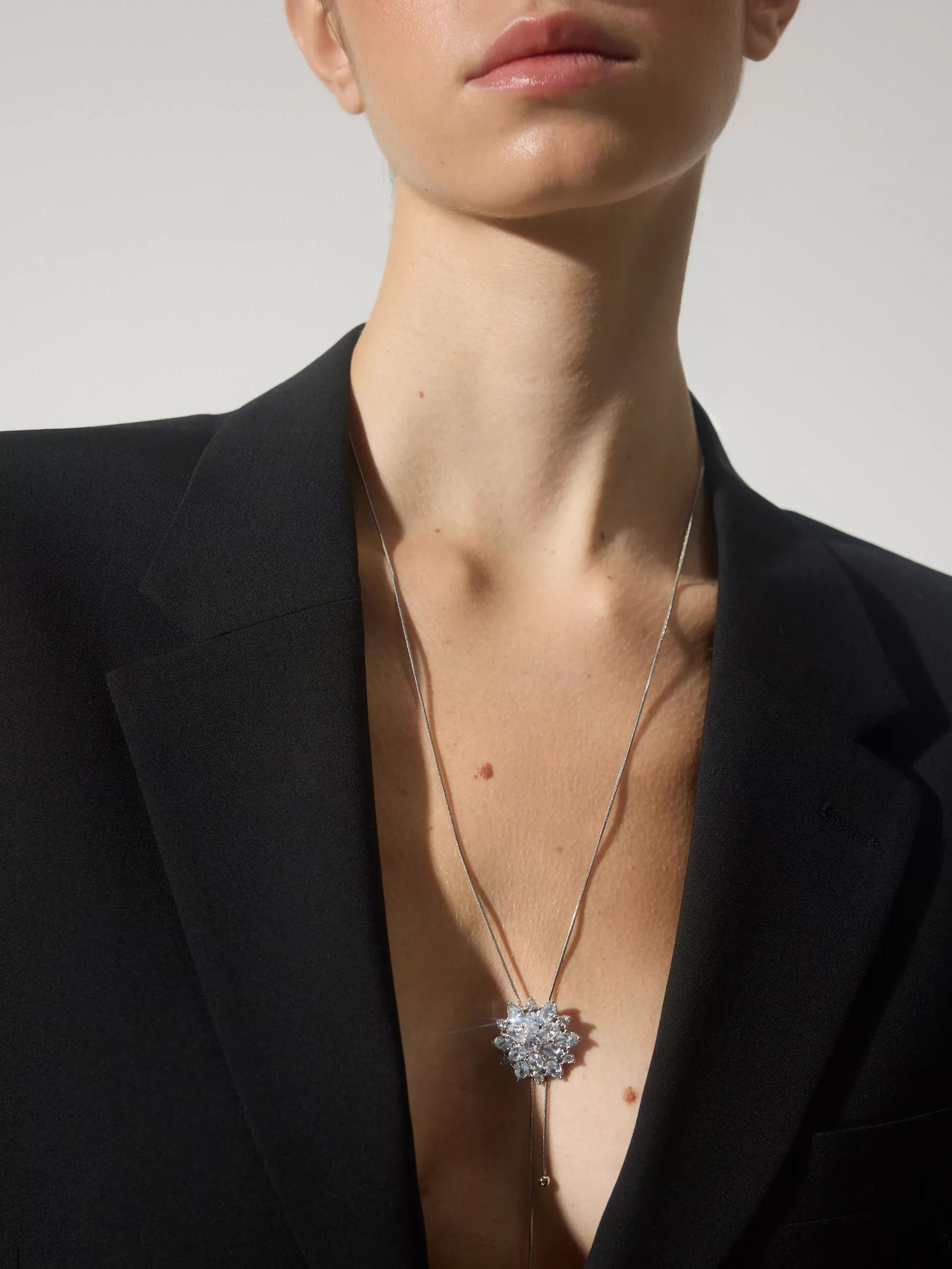 Silver Necklace With Pendant, Silver, large image number 1