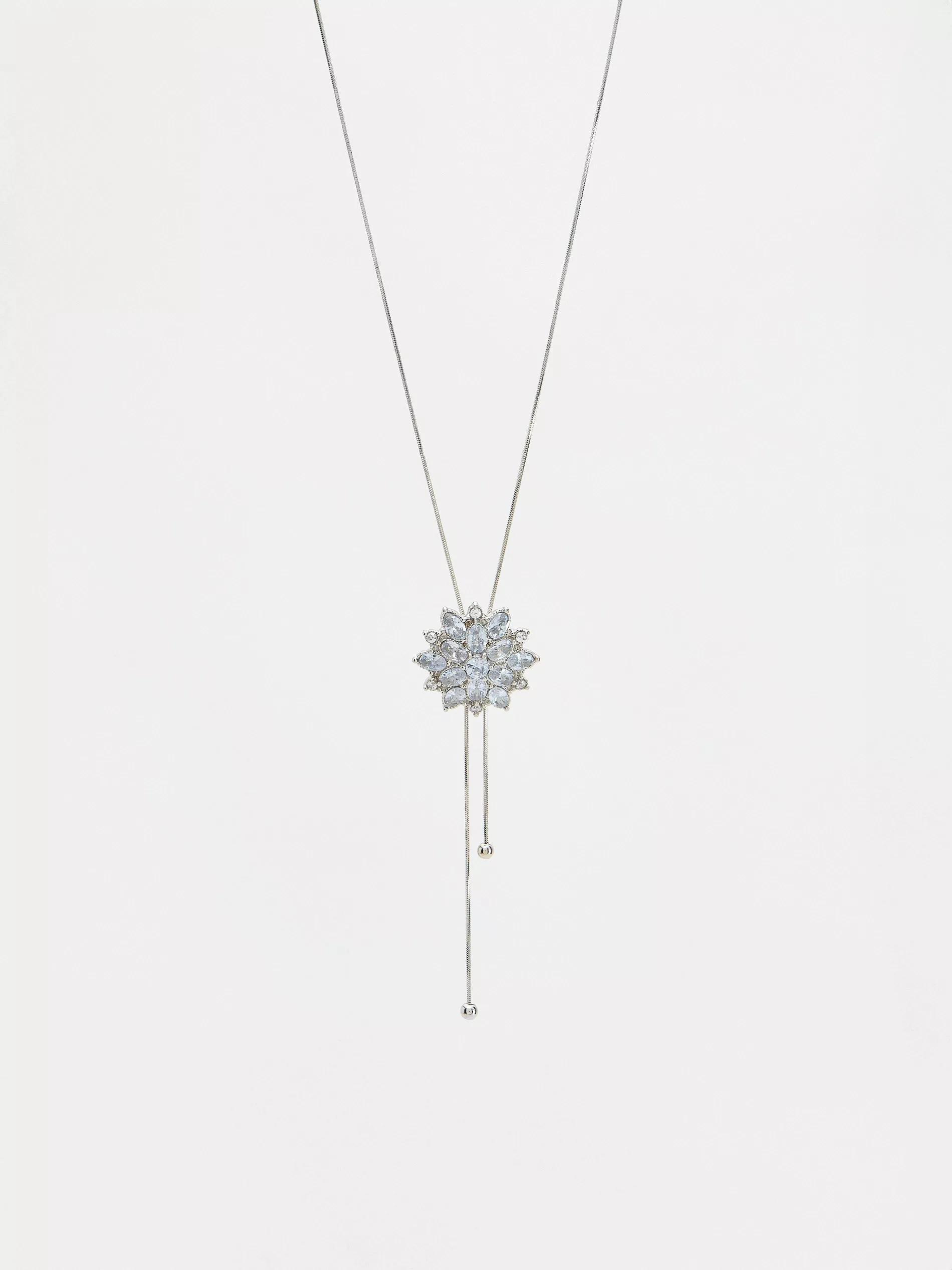 Silver Necklace With Pendant, Silver, large image number 2