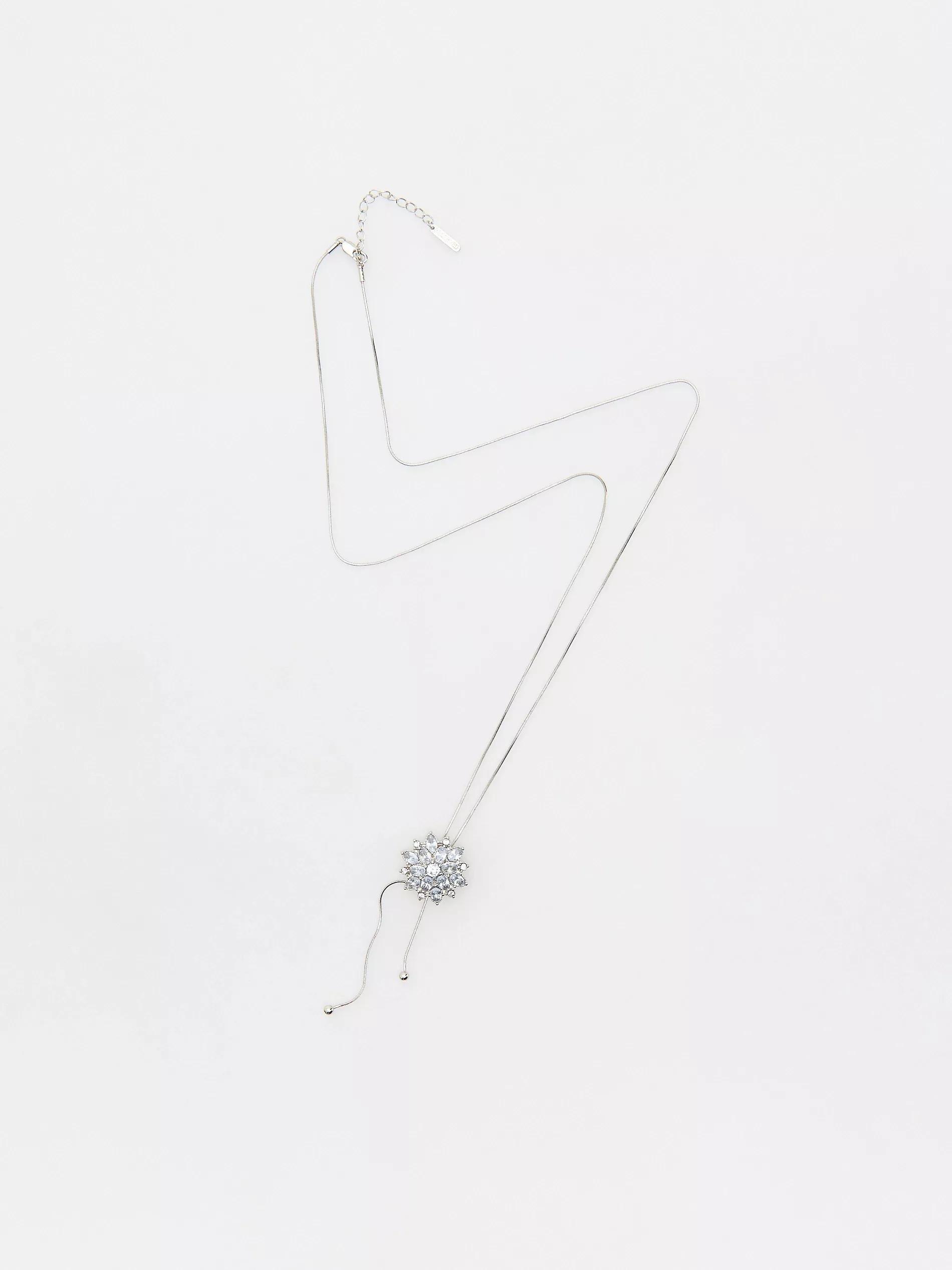 Silver Necklace With Pendant, Silver, large image number 4