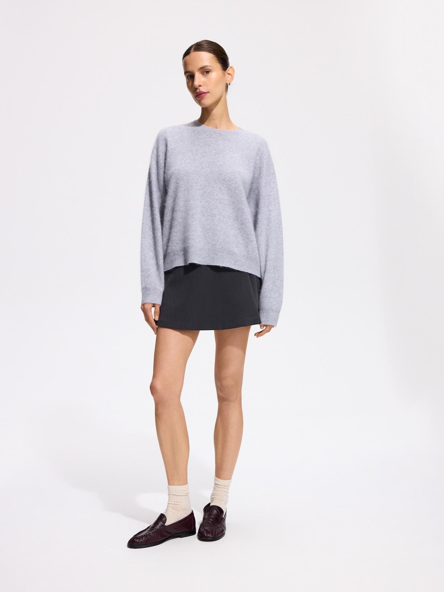 Grey Wool Jumper, Light grey, large image number 1