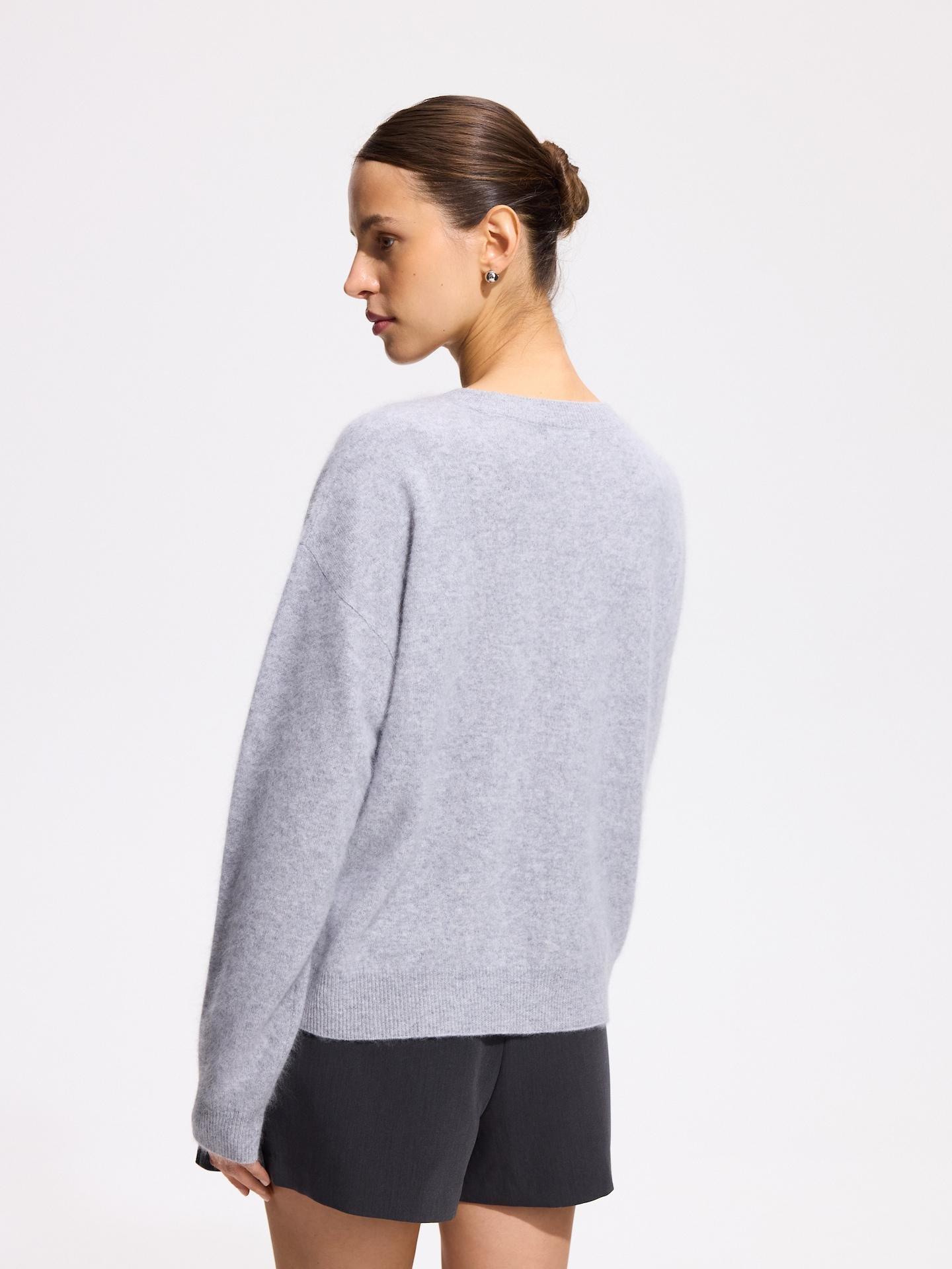 Grey Wool Jumper, Light grey, large image number 2