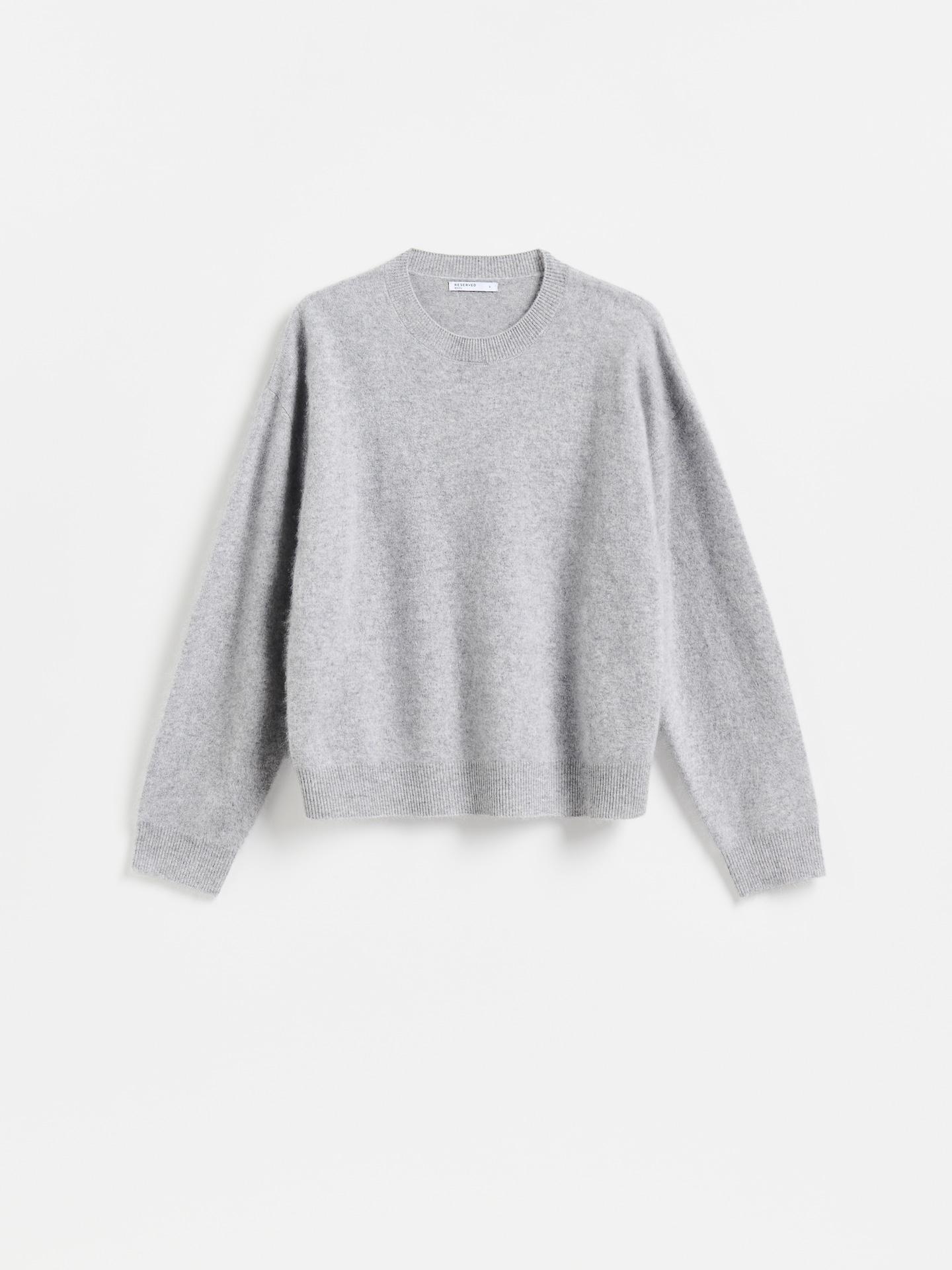 Grey Wool Jumper, Light grey, large image number 3