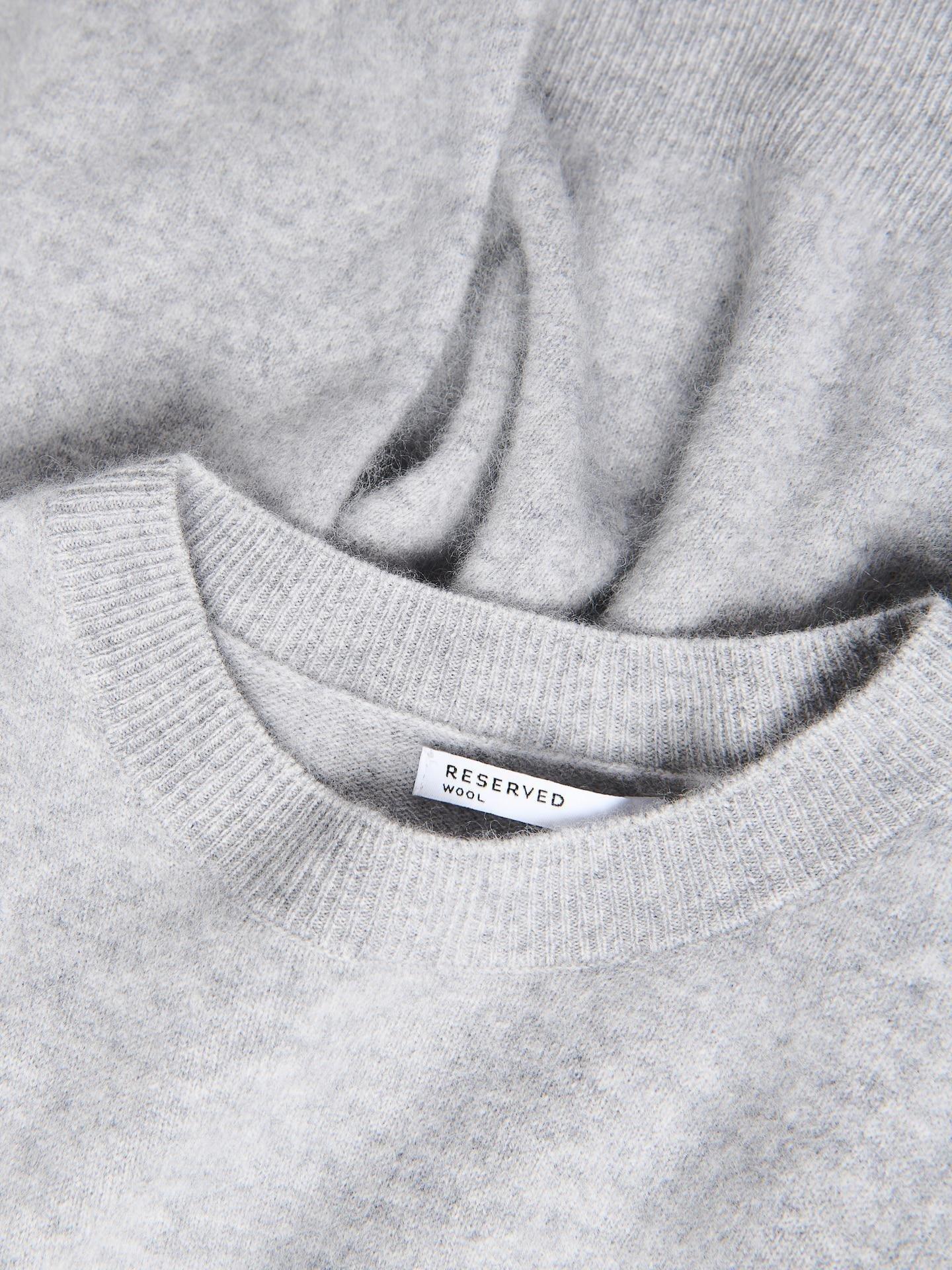Grey Wool Jumper, Light grey, large image number 4