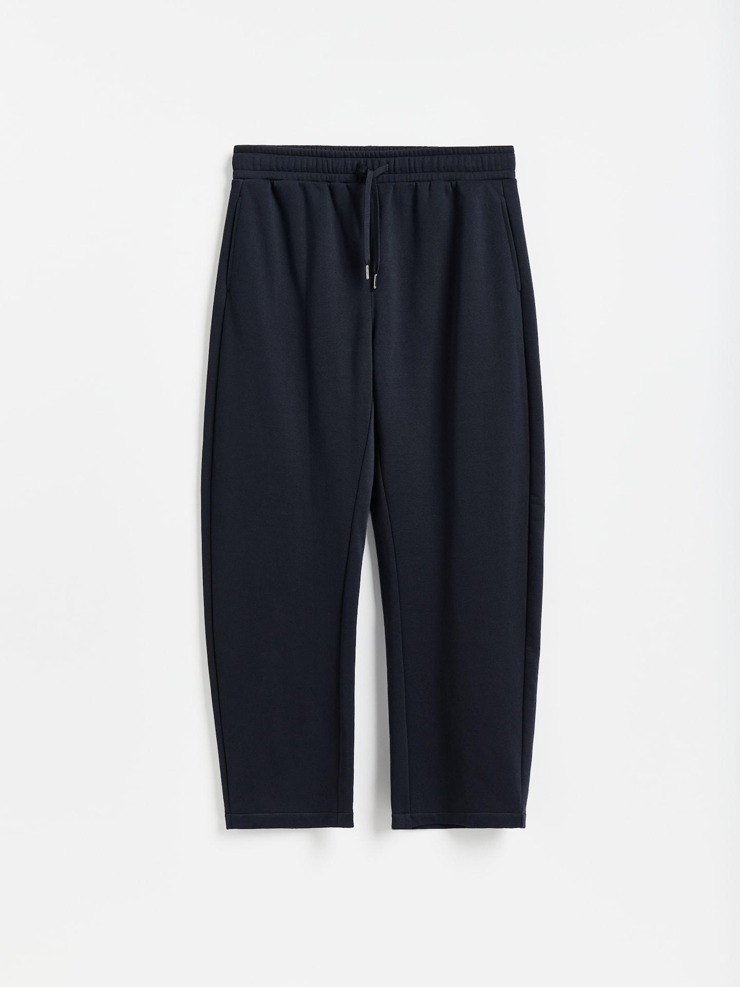 Navy Barrel Trousers With Tie Belt, Navy, large image number 0