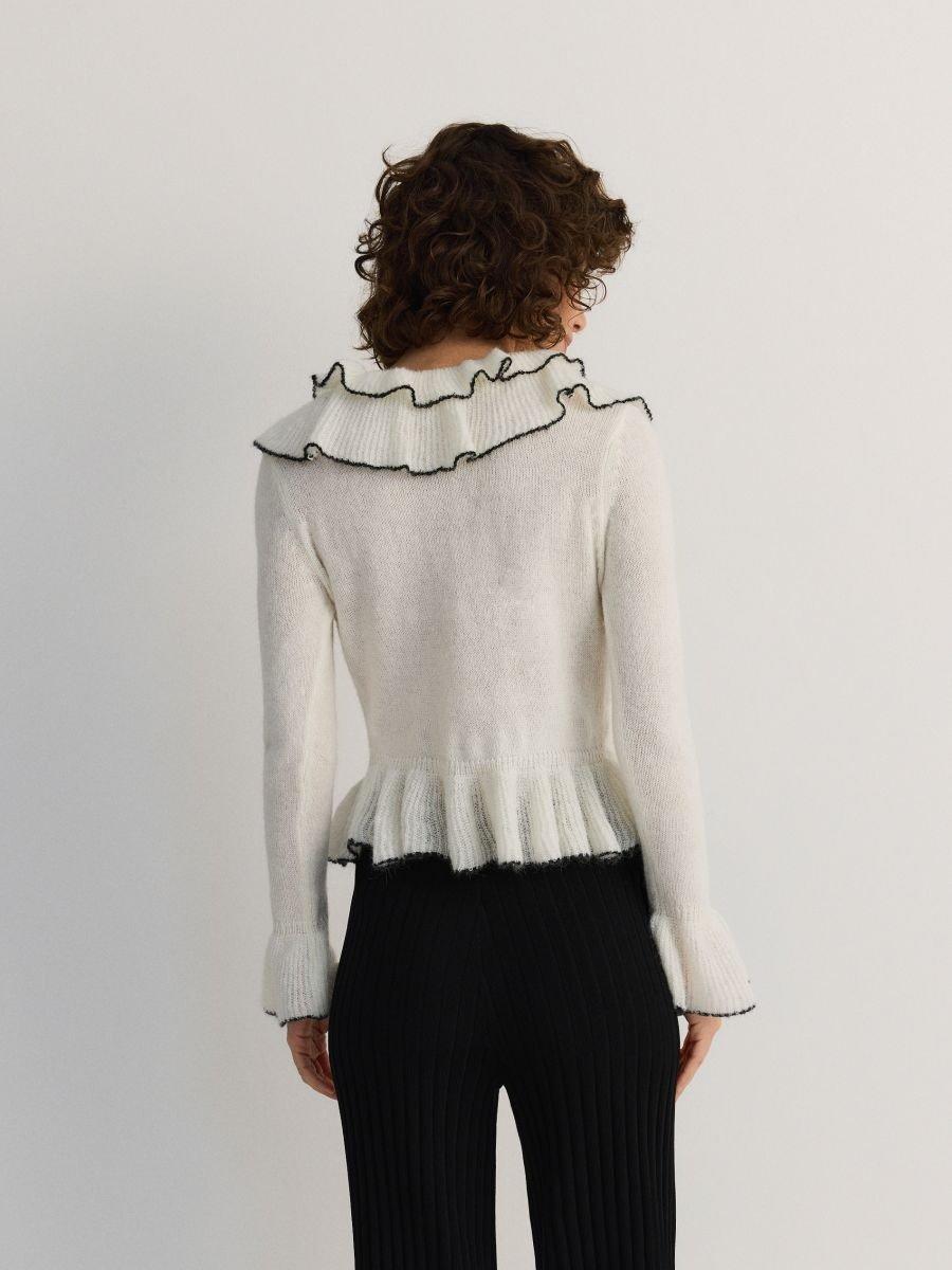 Cream Sweater With Added Wool, , large image number 3