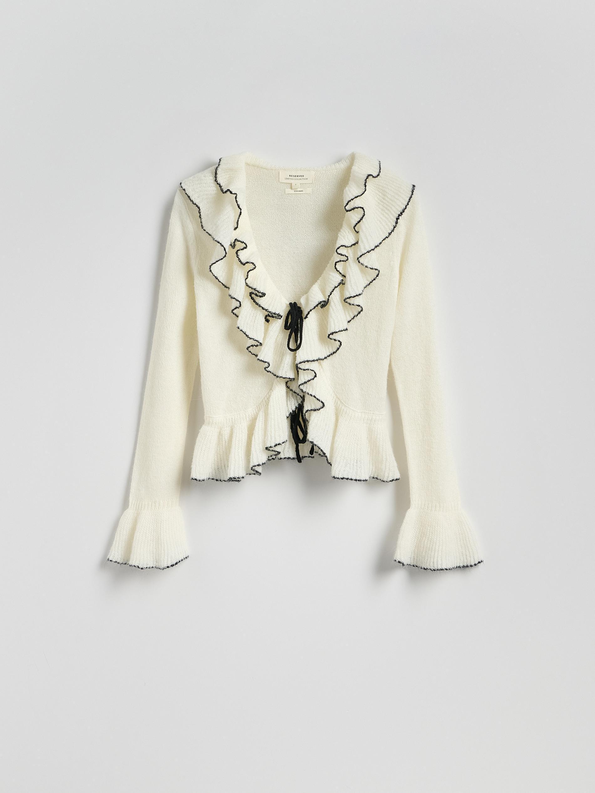 Cream Sweater With Added Wool, , large image number 8
