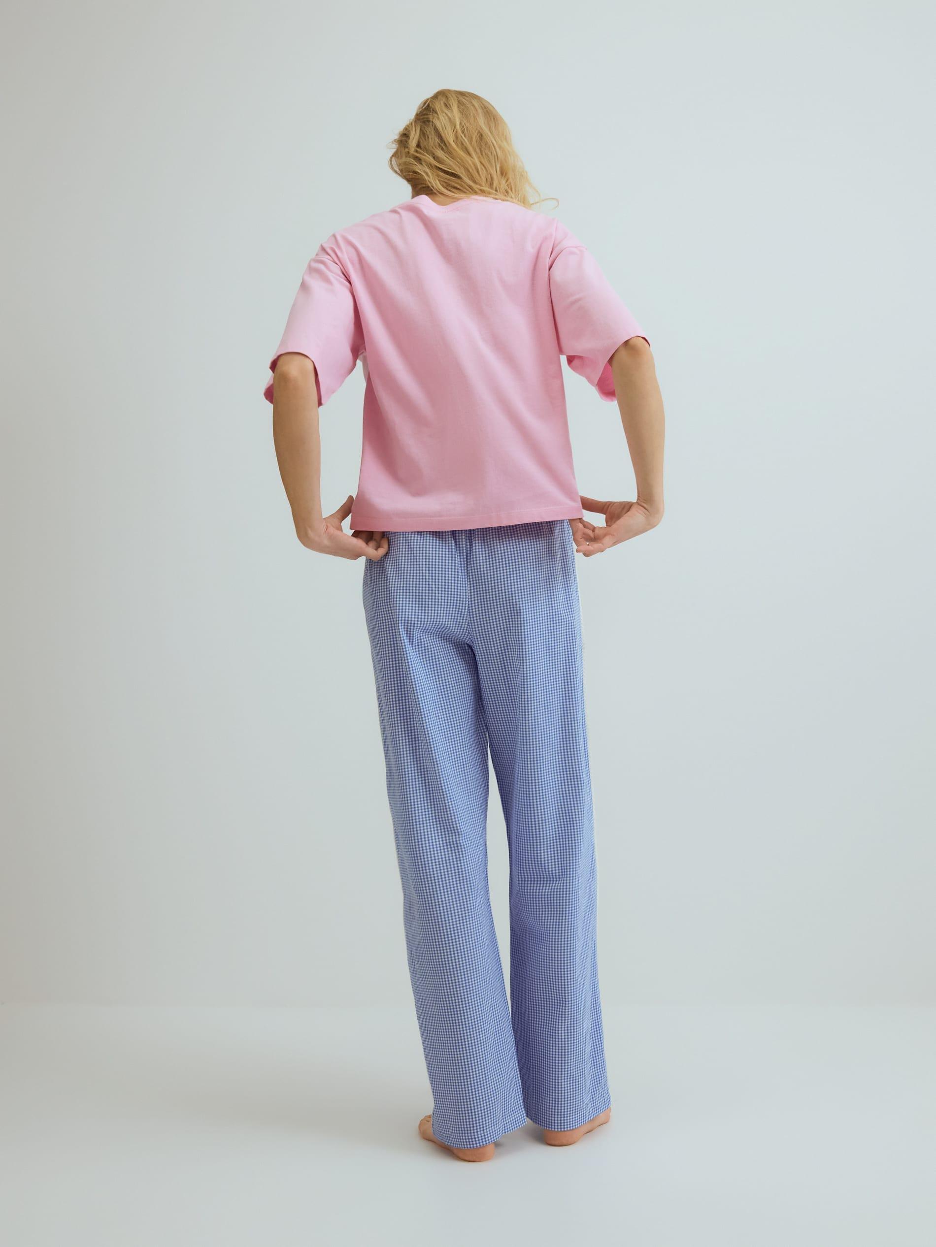 Blue Two Piece Printed Pyjama Set, Blue, large image number 3