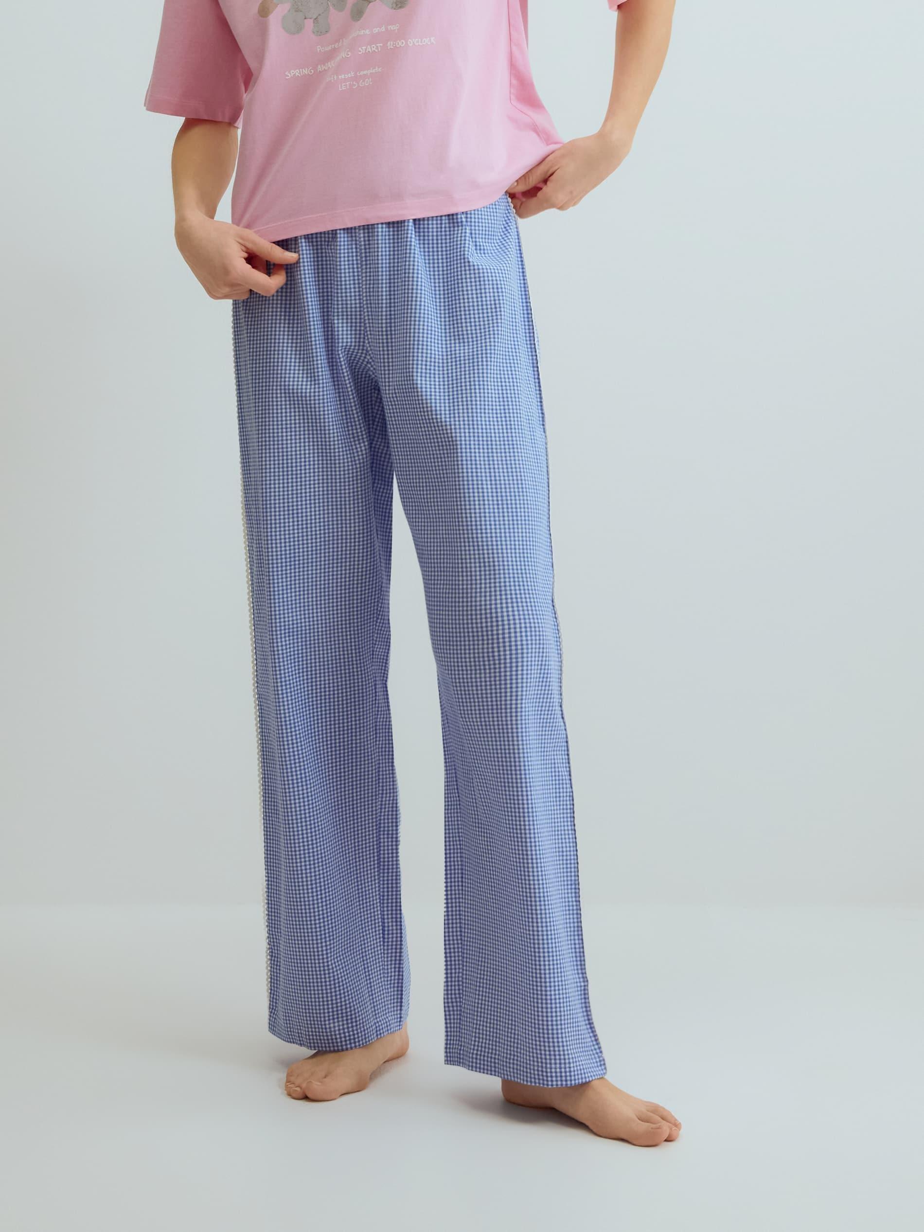 Blue Two Piece Printed Pyjama Set, Blue, large image number 5