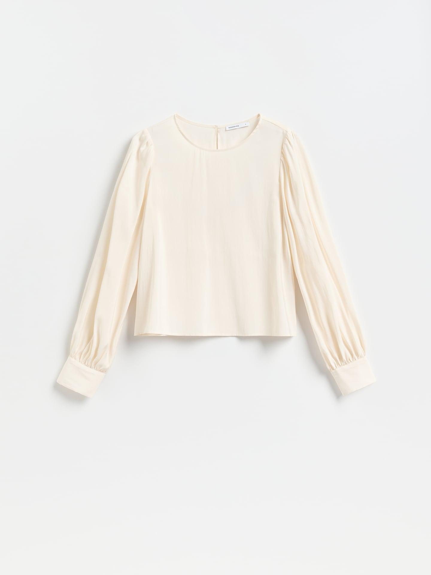Cream Blouse With Modal, Ivory, large image number 0