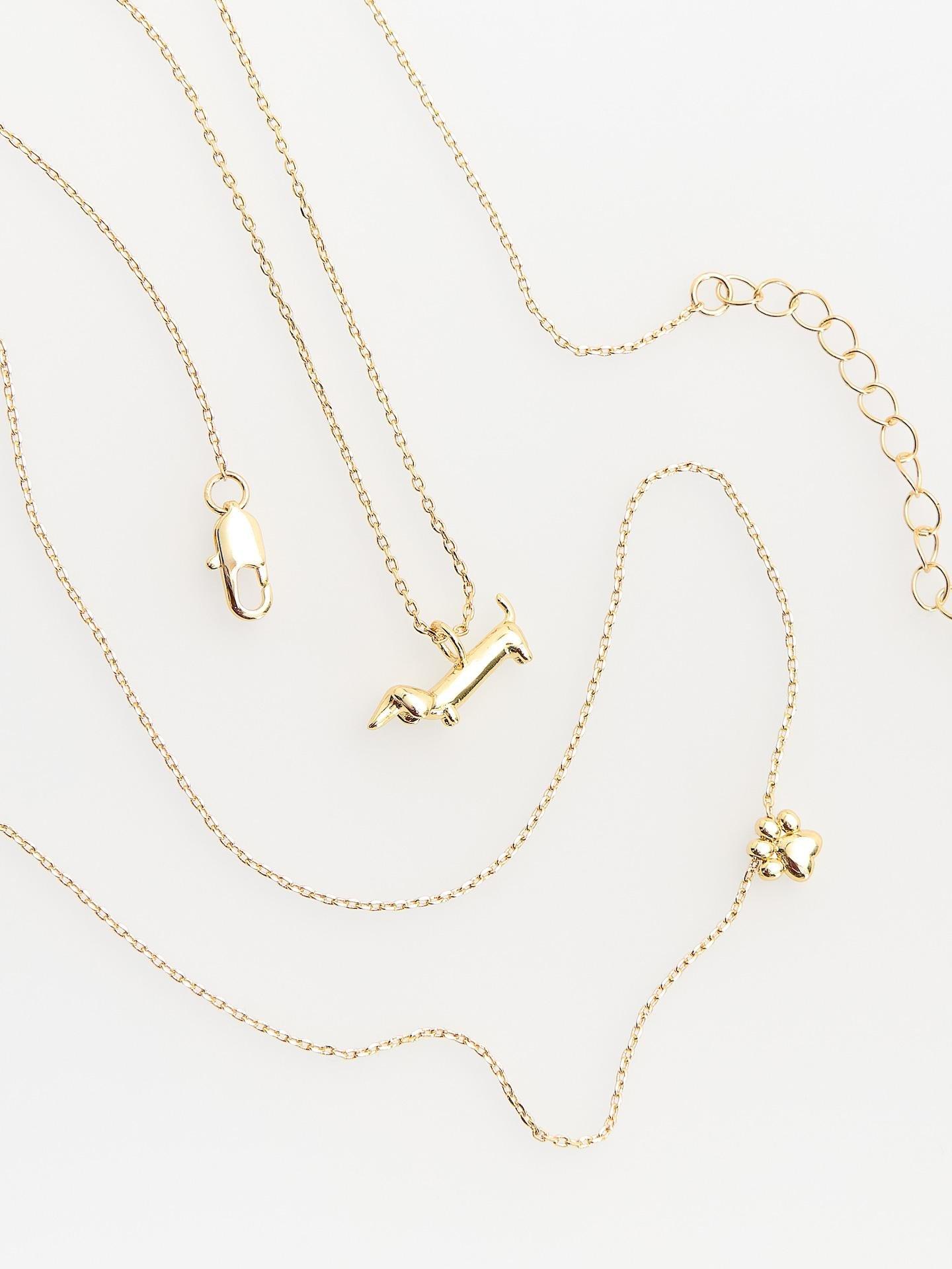 Gold Necklace, Golden, large image number 1