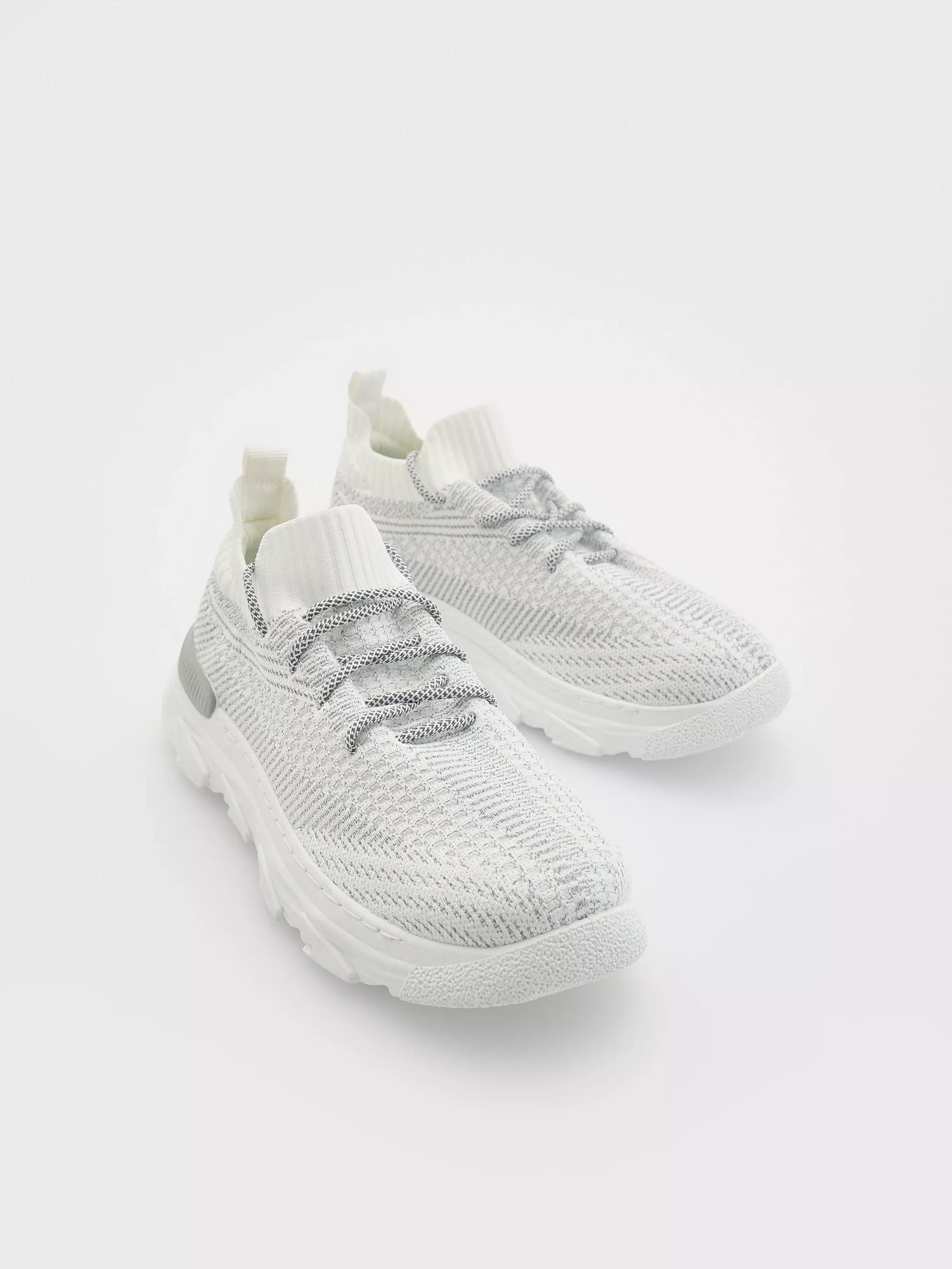 White Sports Sneakers, White, medium