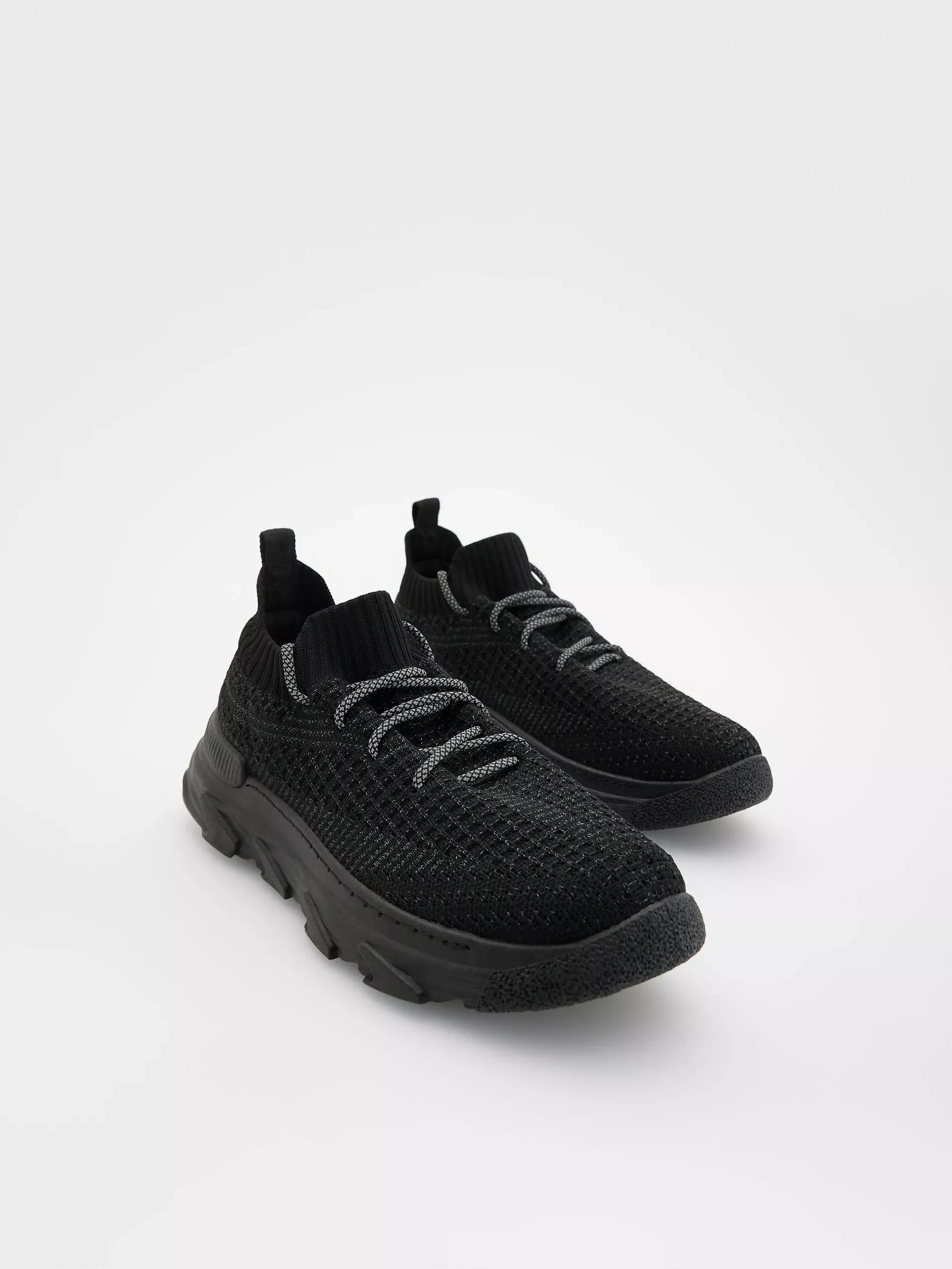 Black Sports Sneakers, Black, medium