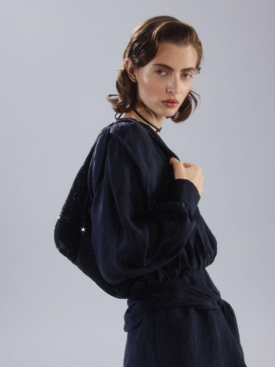 Black Handbag, Black, large image number 1