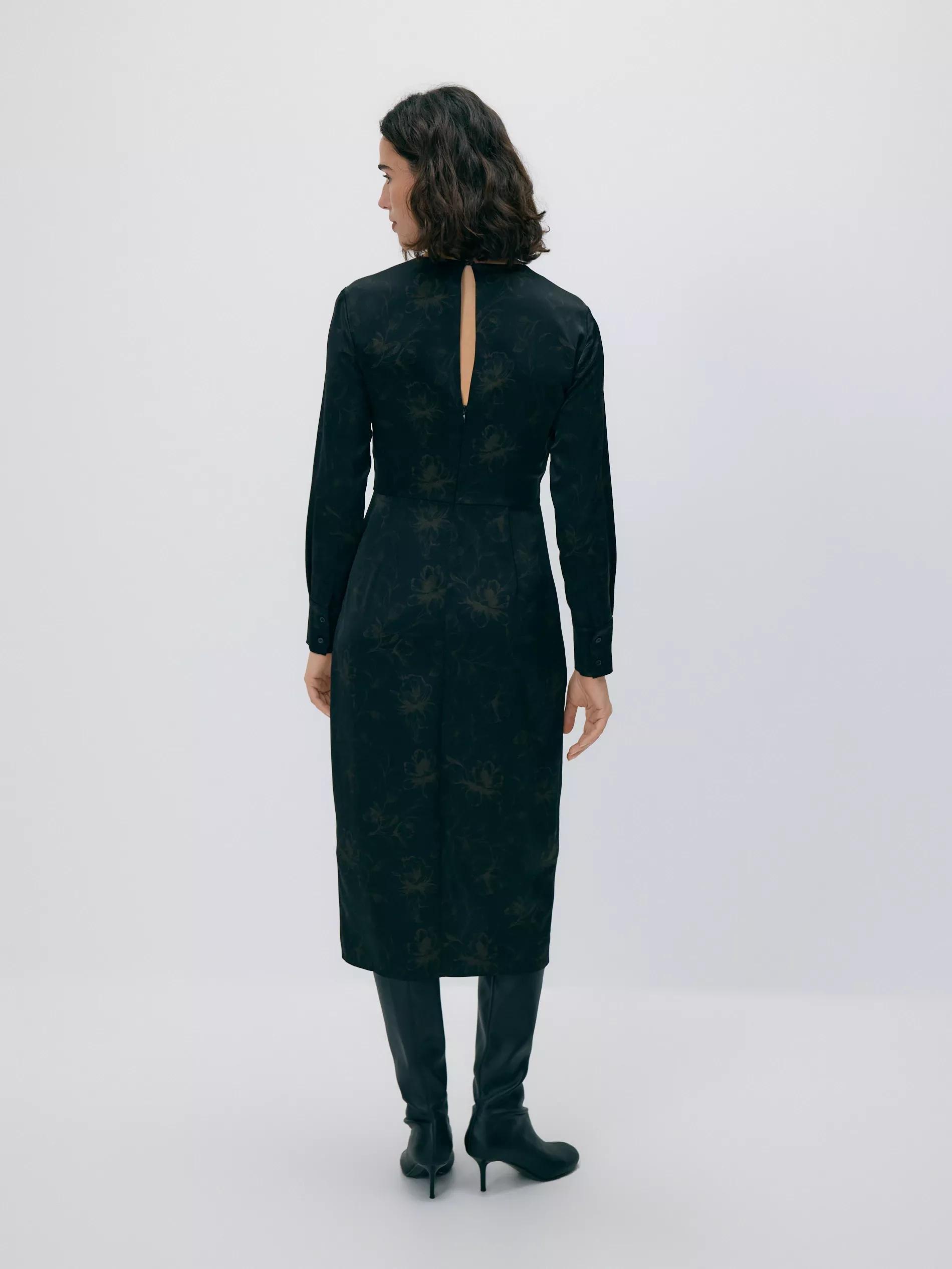 Multicolour Patterned Midi Dress, Multicolor, medium