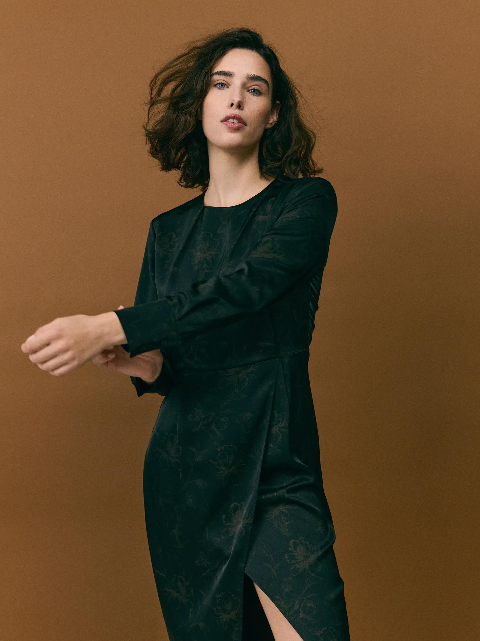 Multicolour Patterned Midi Dress, Multicolor, large image number 5