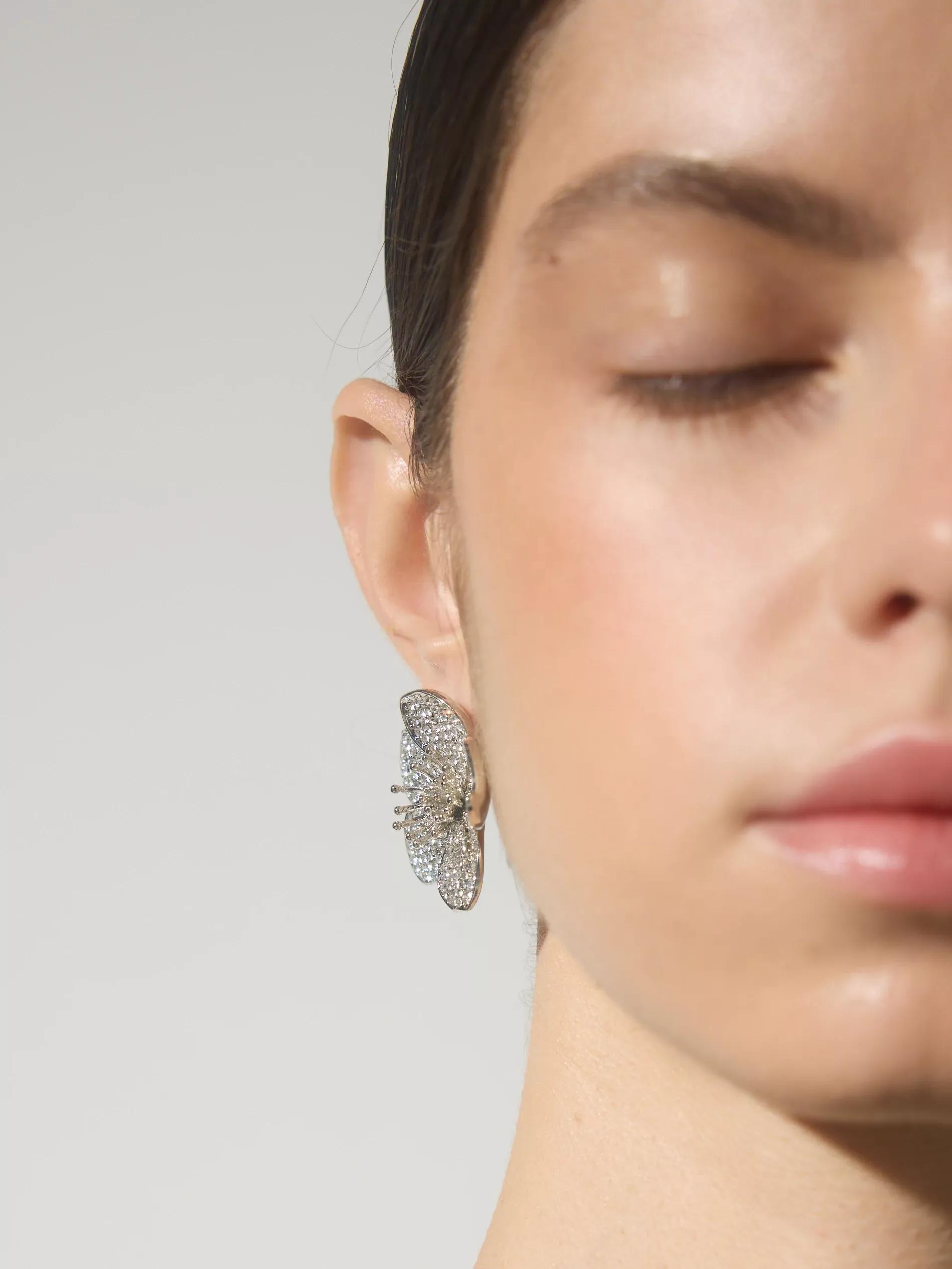 Silver Cubic Zirconias Earrings, Silver, large image number 3