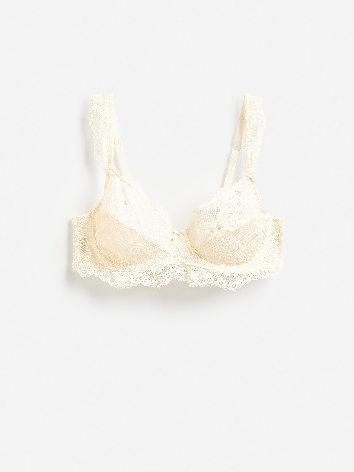 Cream Underwired Soft Cup Bra, Ivory, large image number 1