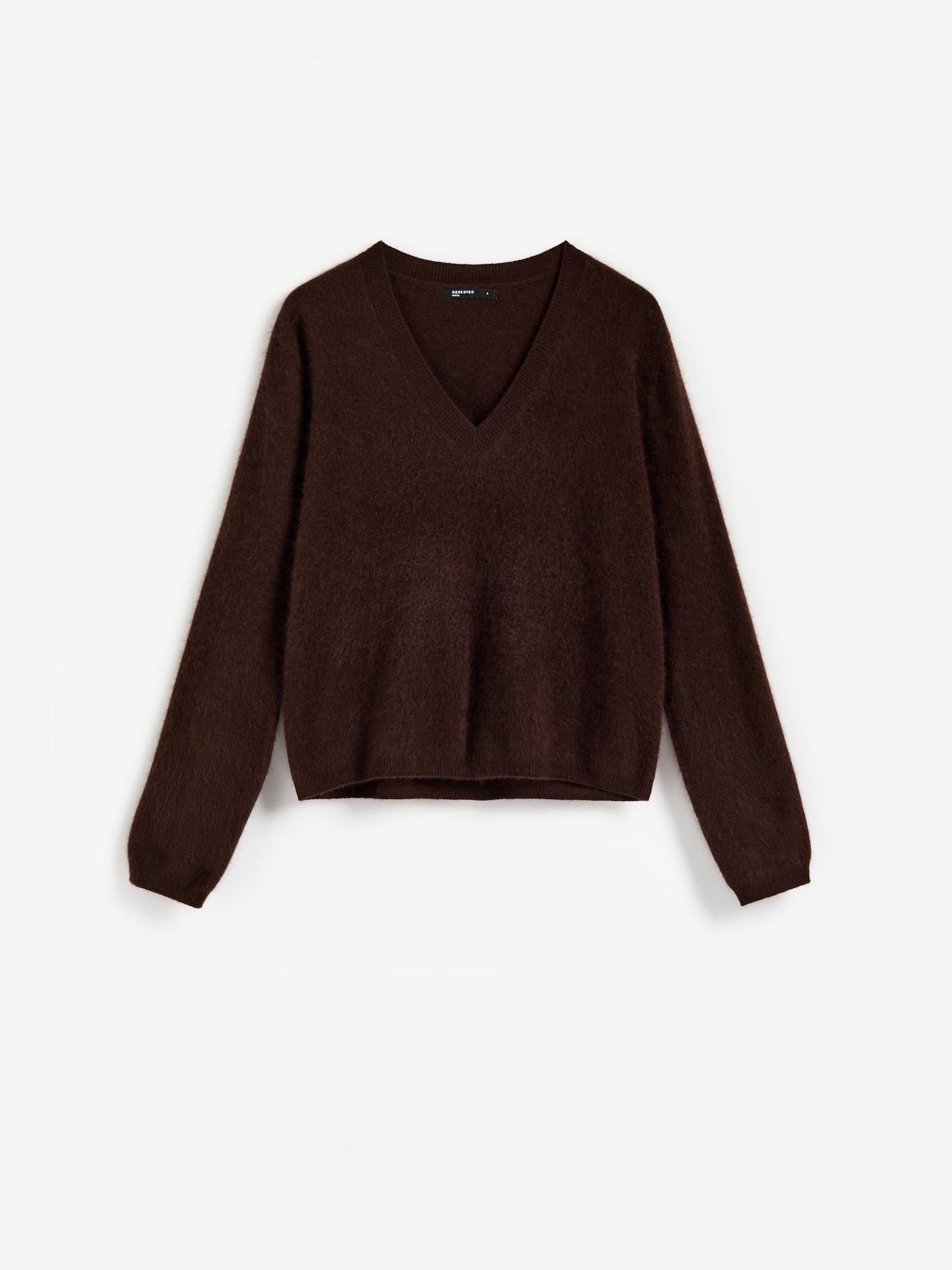 Brown Wool Jumper, Brown, large image number 1