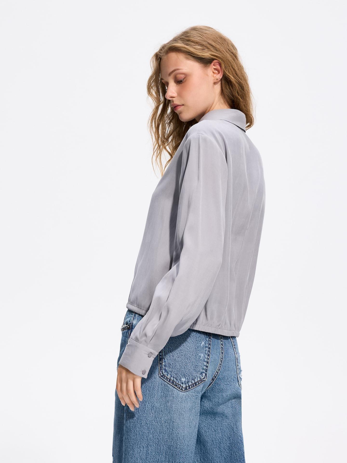 Grey Modal Blend Shirt, Light grey, large image number 2