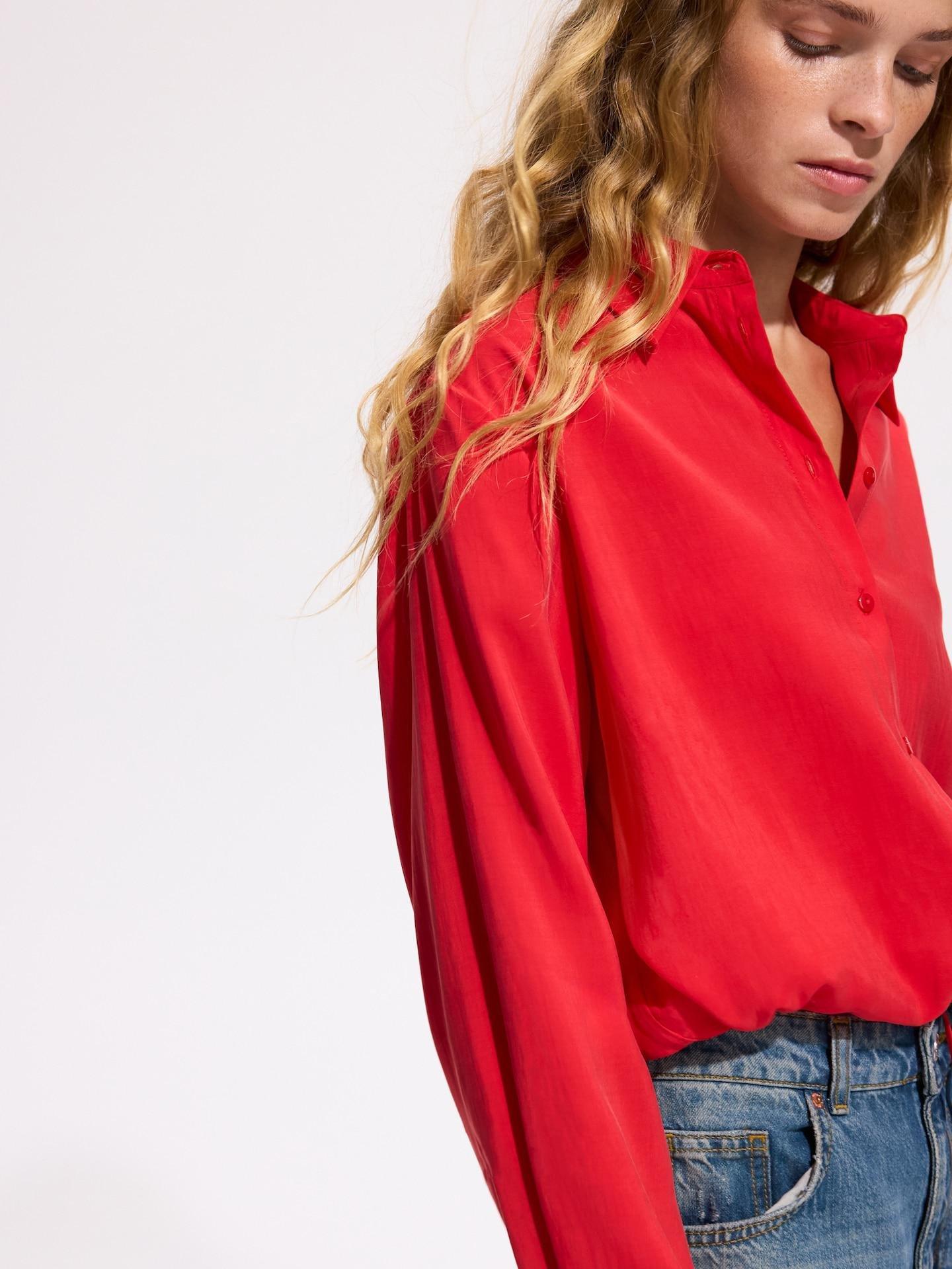 Red Modal Blend Shirt, Red, large image number 2