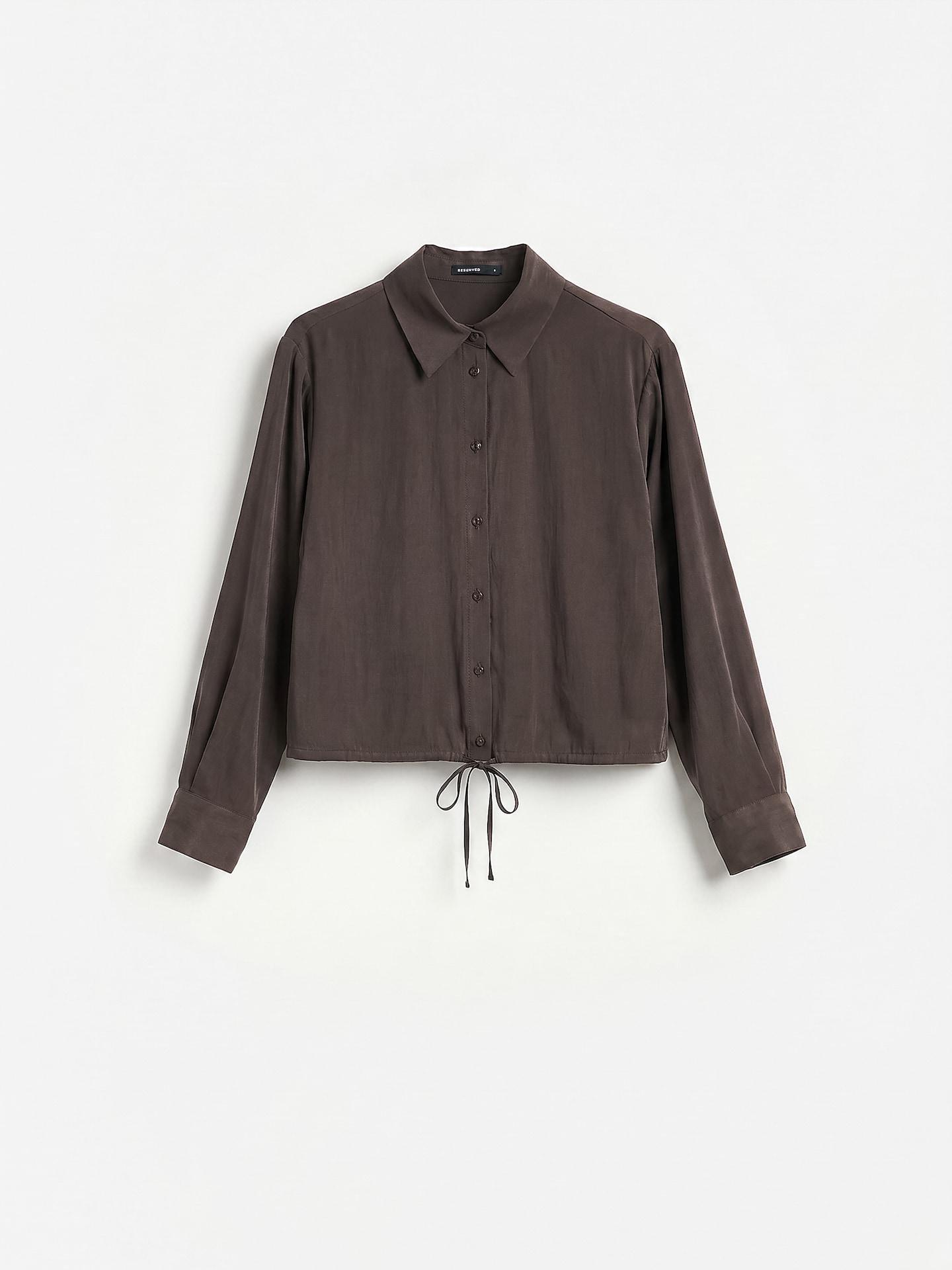 Brown Modal Blend Shirt, Brown, large image number 0
